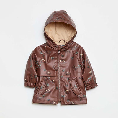 Parka à capuche déperlant MARRON