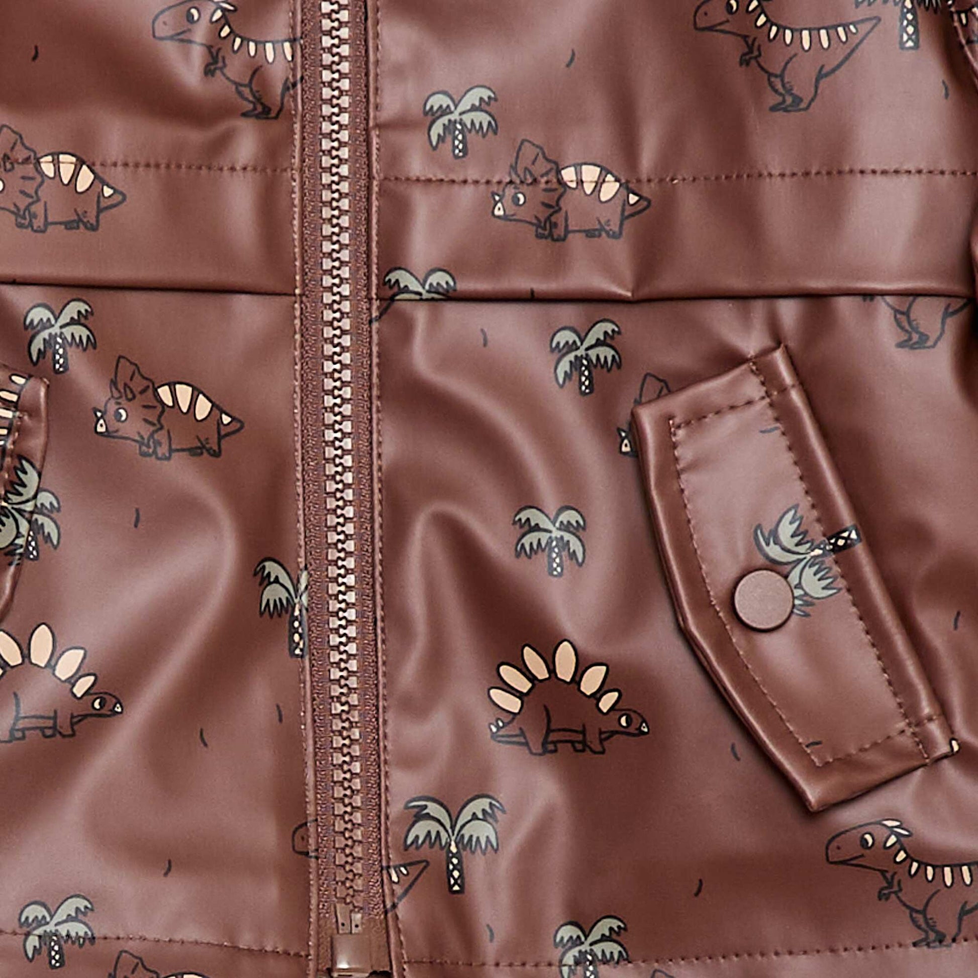 Parka à capuche déperlant MARRON