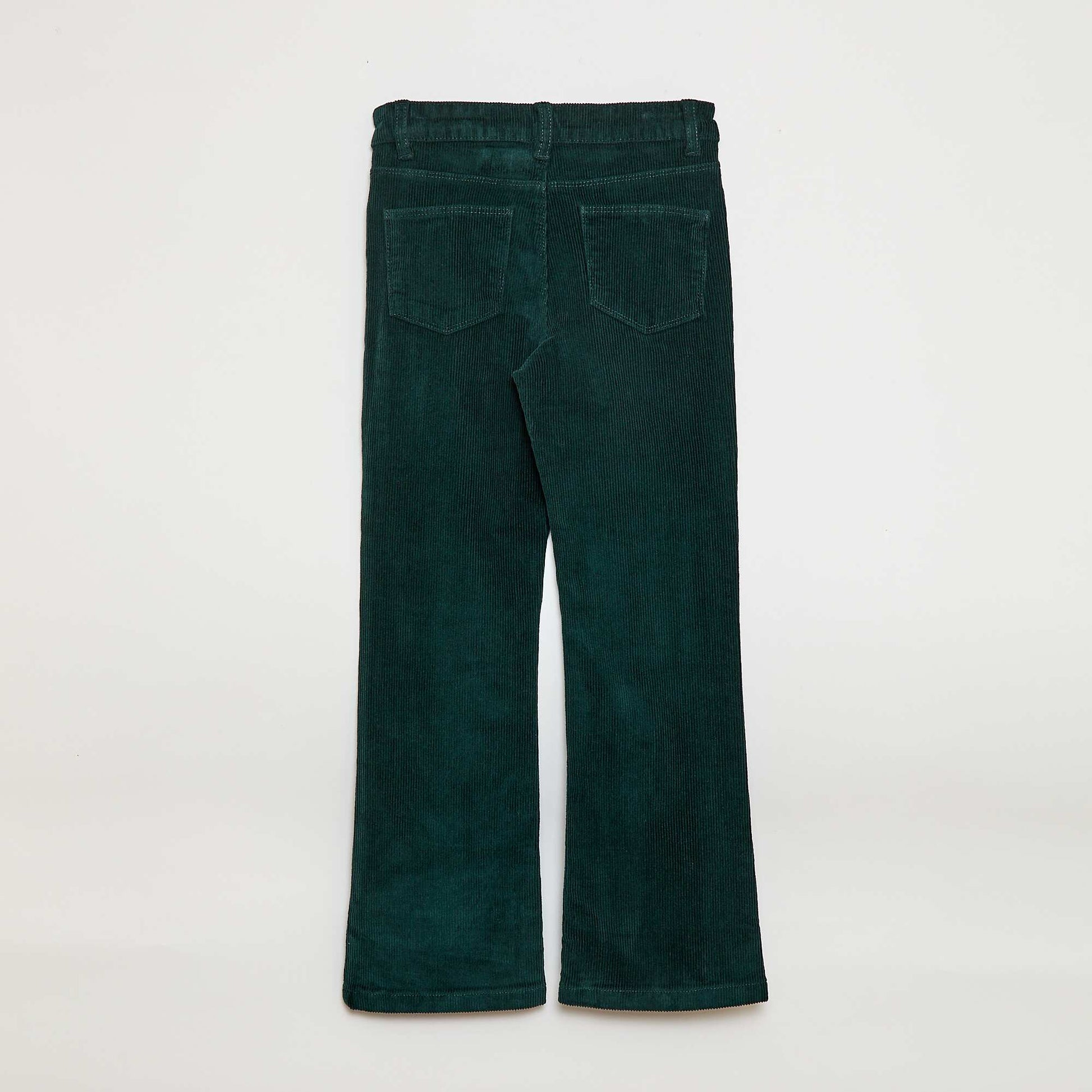 Pantalon en velours coupe flare VERT