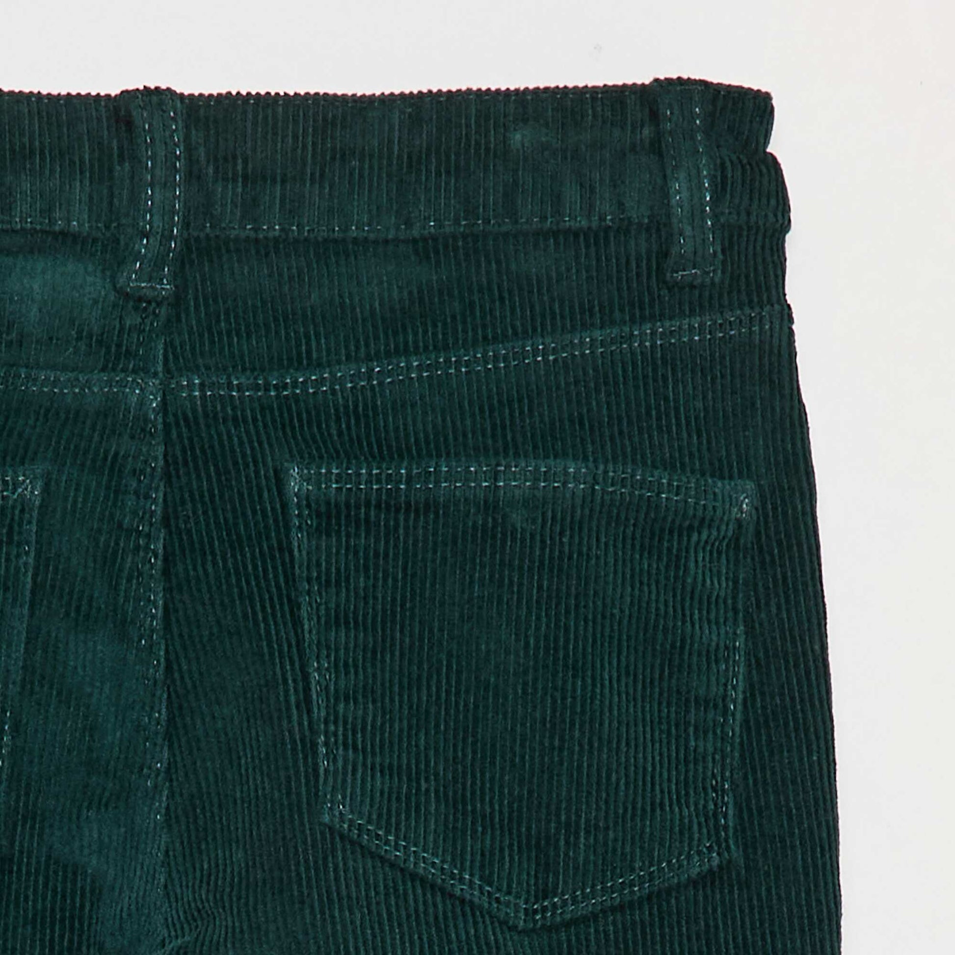 Pantalon en velours coupe flare VERT
