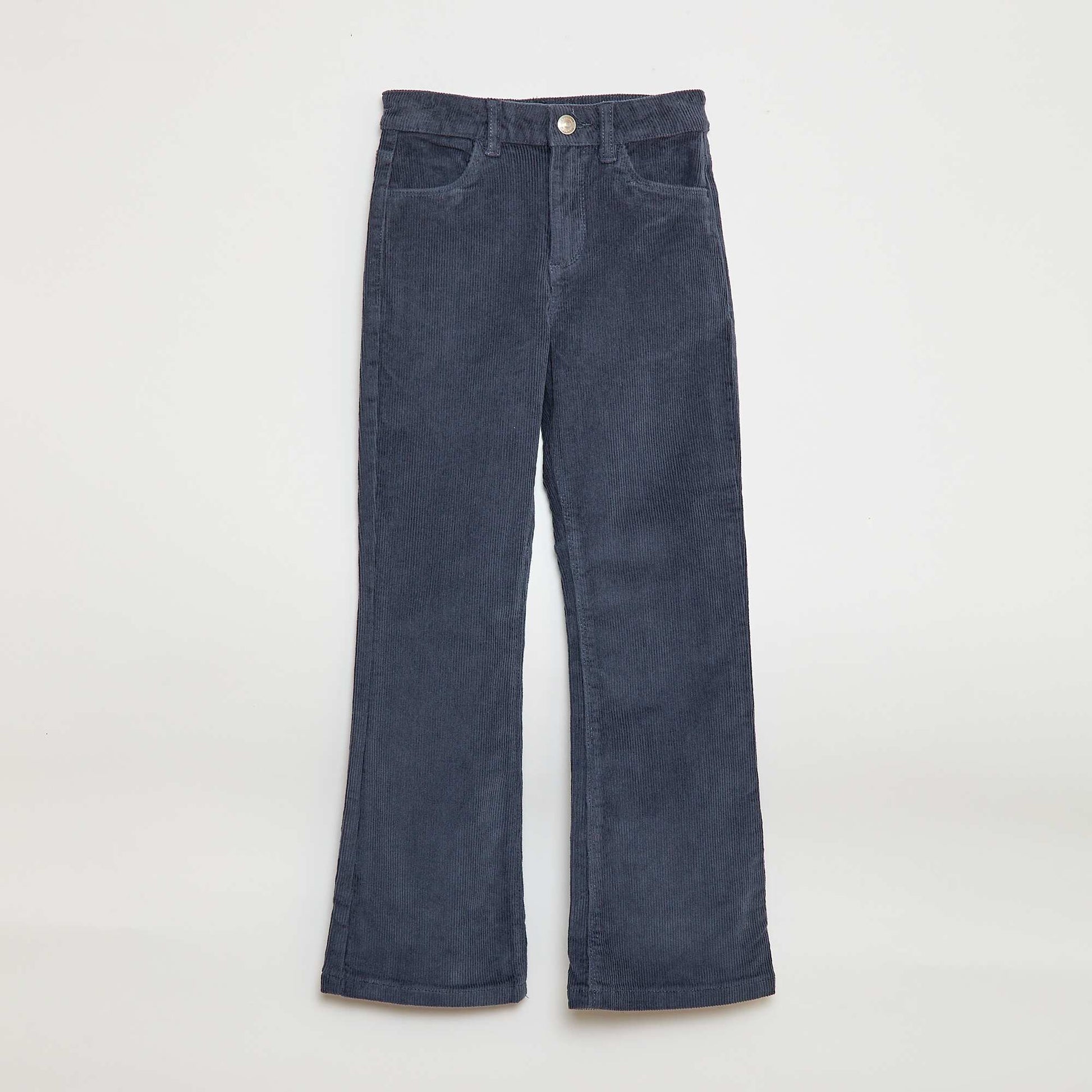 Pantalon en velours coupe flare GRIS