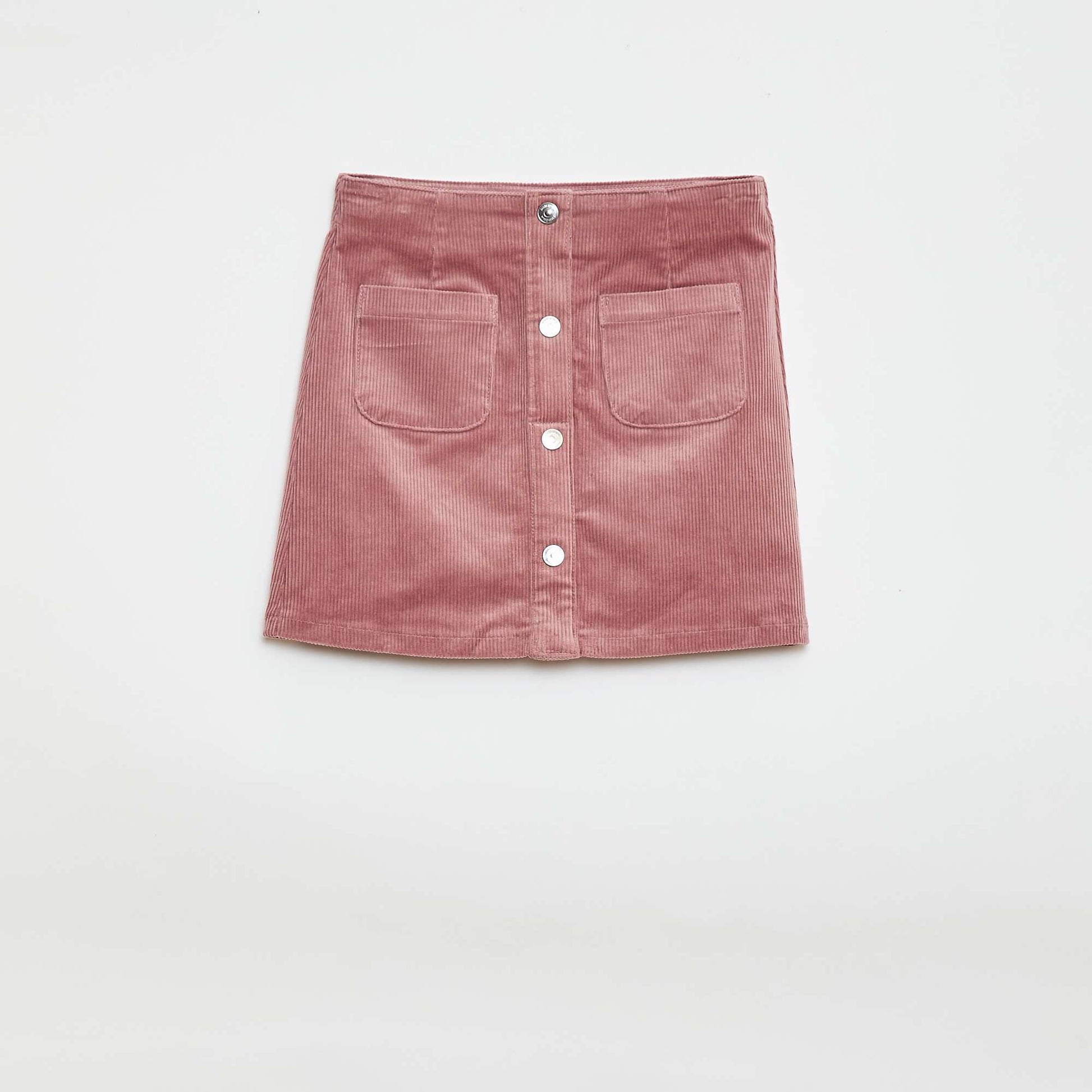Jupe en velours coupe courte et droite ROSE