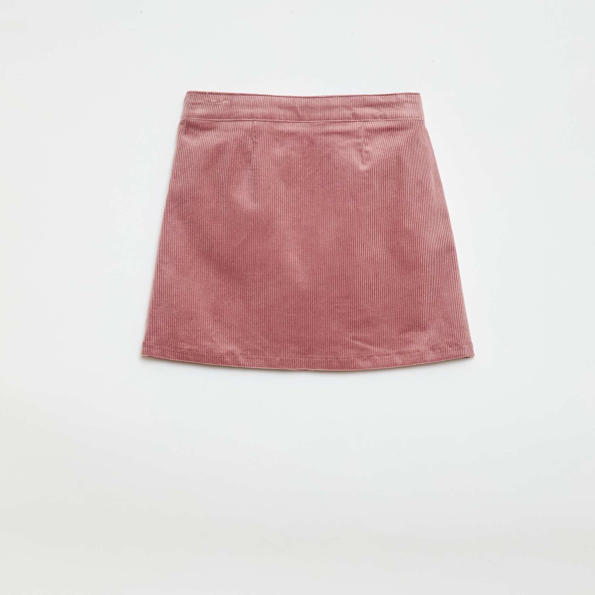 Jupe en velours coupe courte et droite ROSE