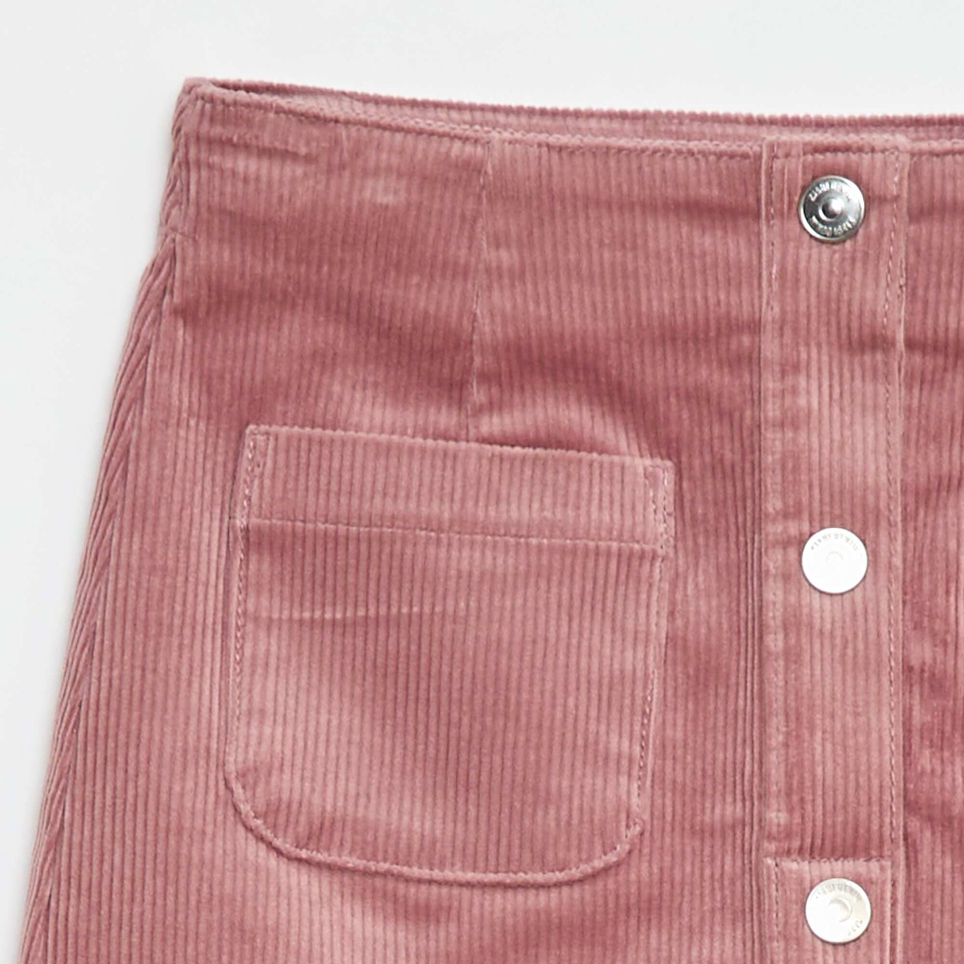 Jupe en velours coupe courte et droite ROSE