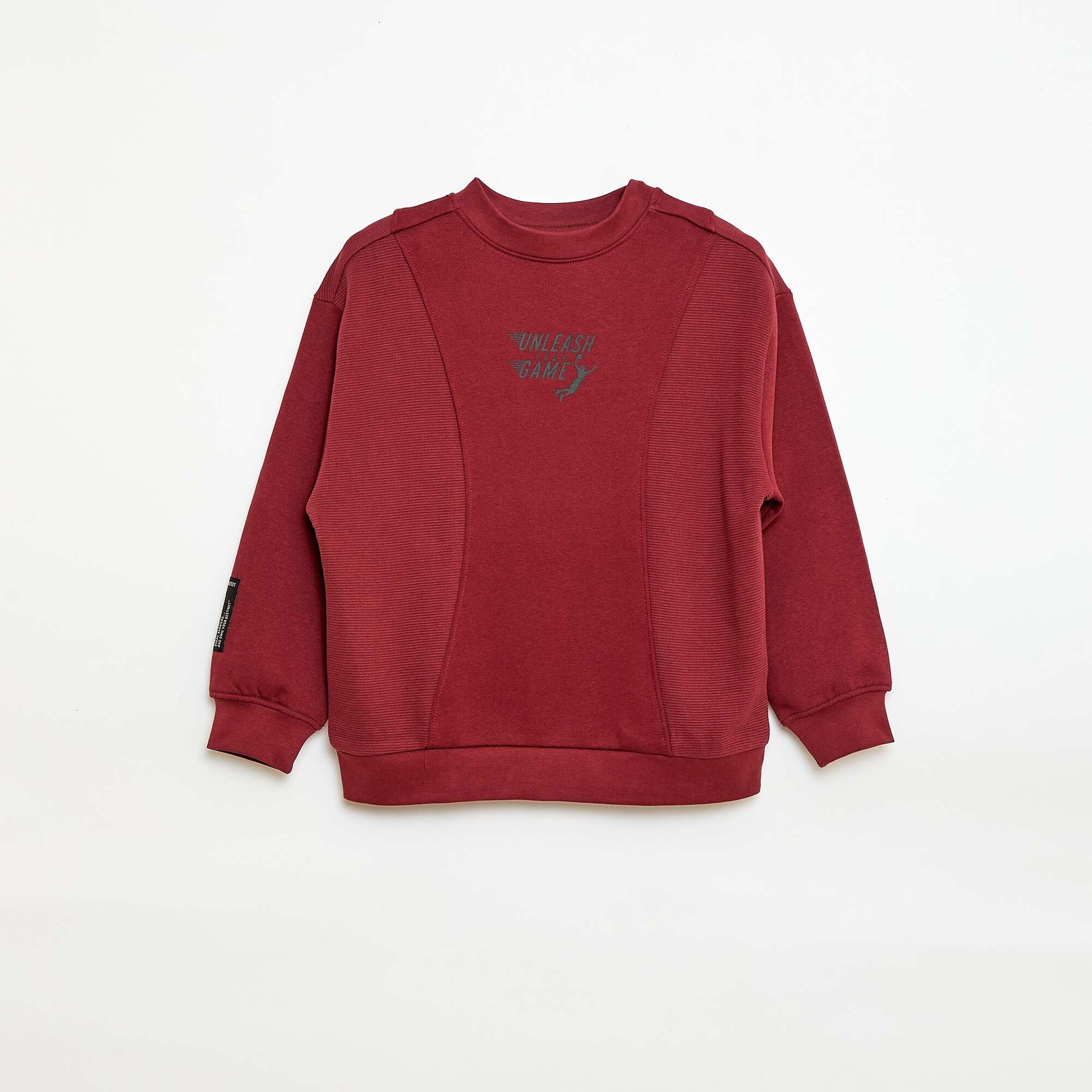 Sweat loose en molleton ROUGE