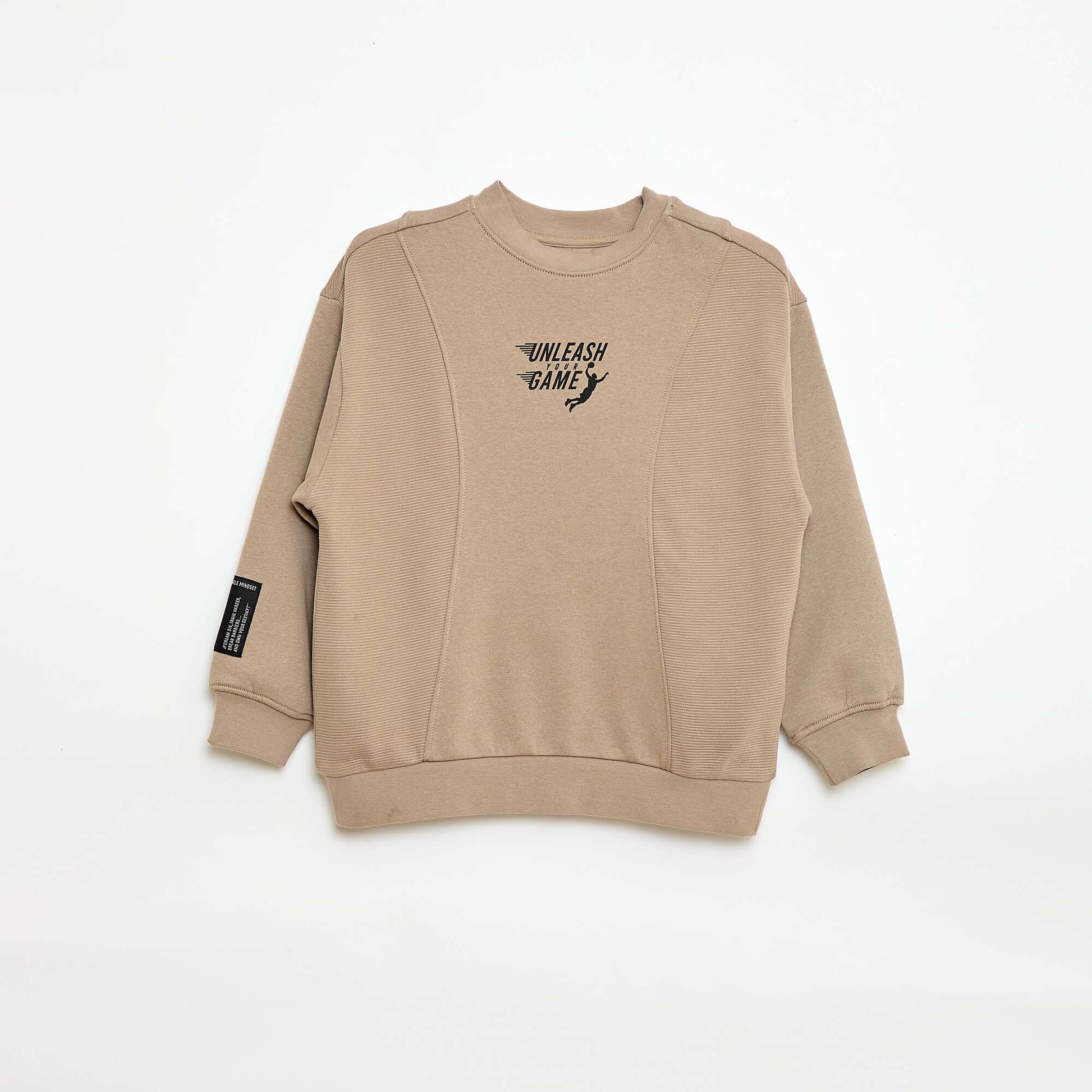 Sweat loose en molleton BEIGE