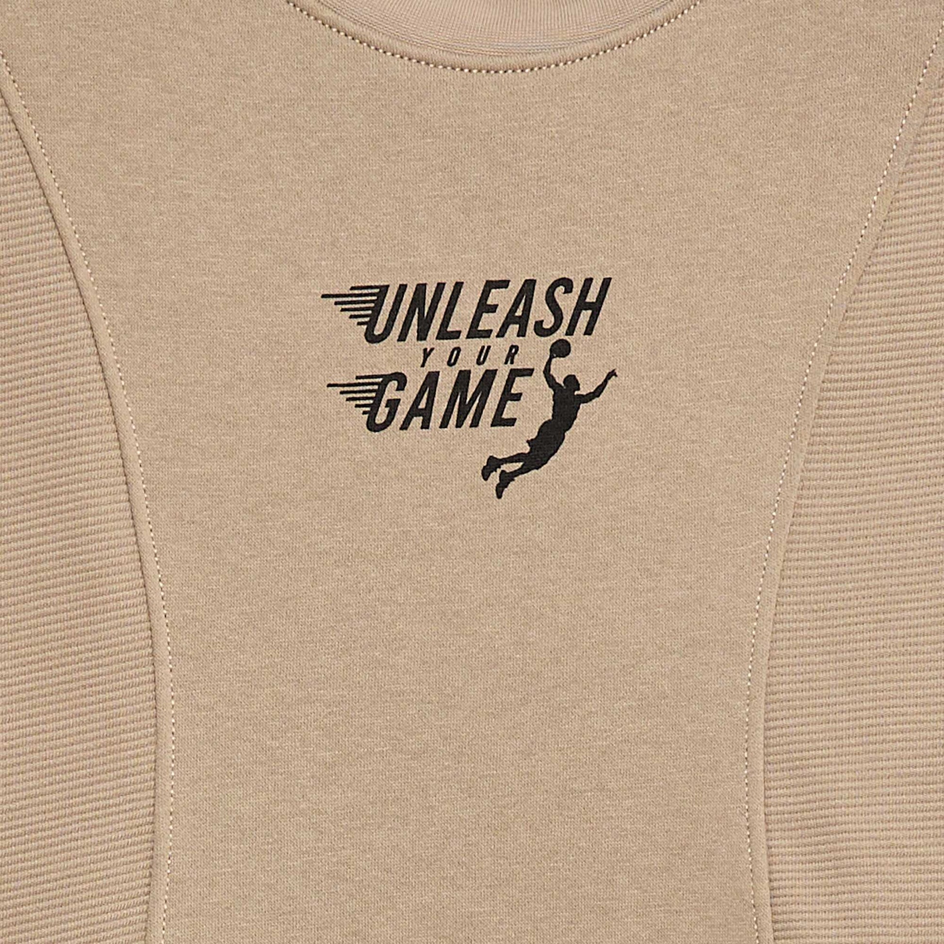 Sweat loose en molleton BEIGE