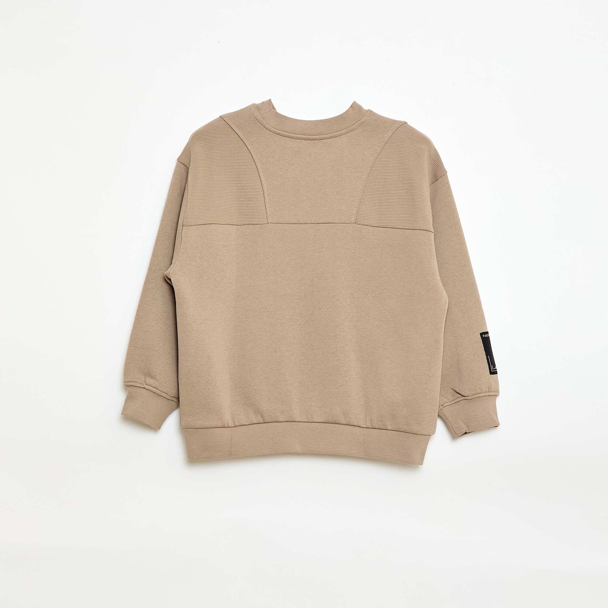 Sweat loose en molleton BEIGE