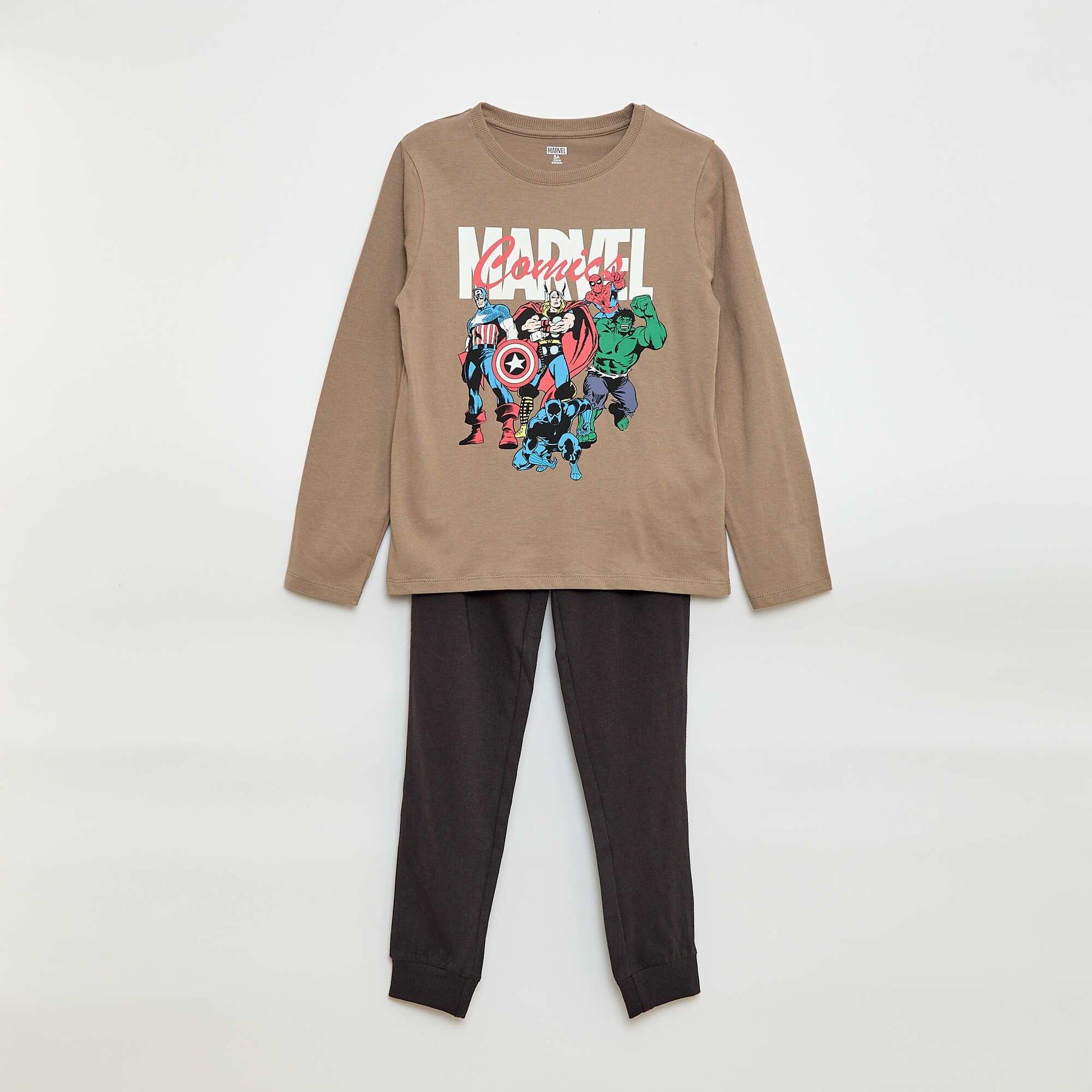Ensemble pyjama long 'Avengers' 'Marvel' - 2 pièces BEIGE