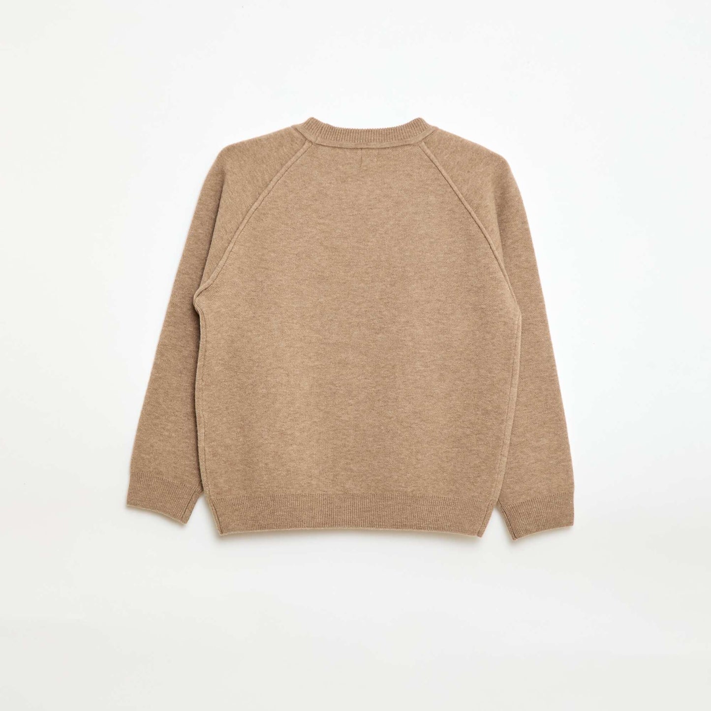 Pull col rond toucher doux BEIGE