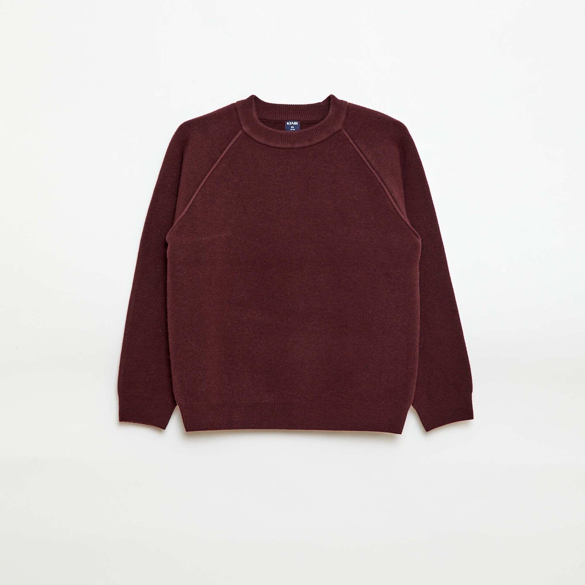 Pull col rond toucher doux PRUNE