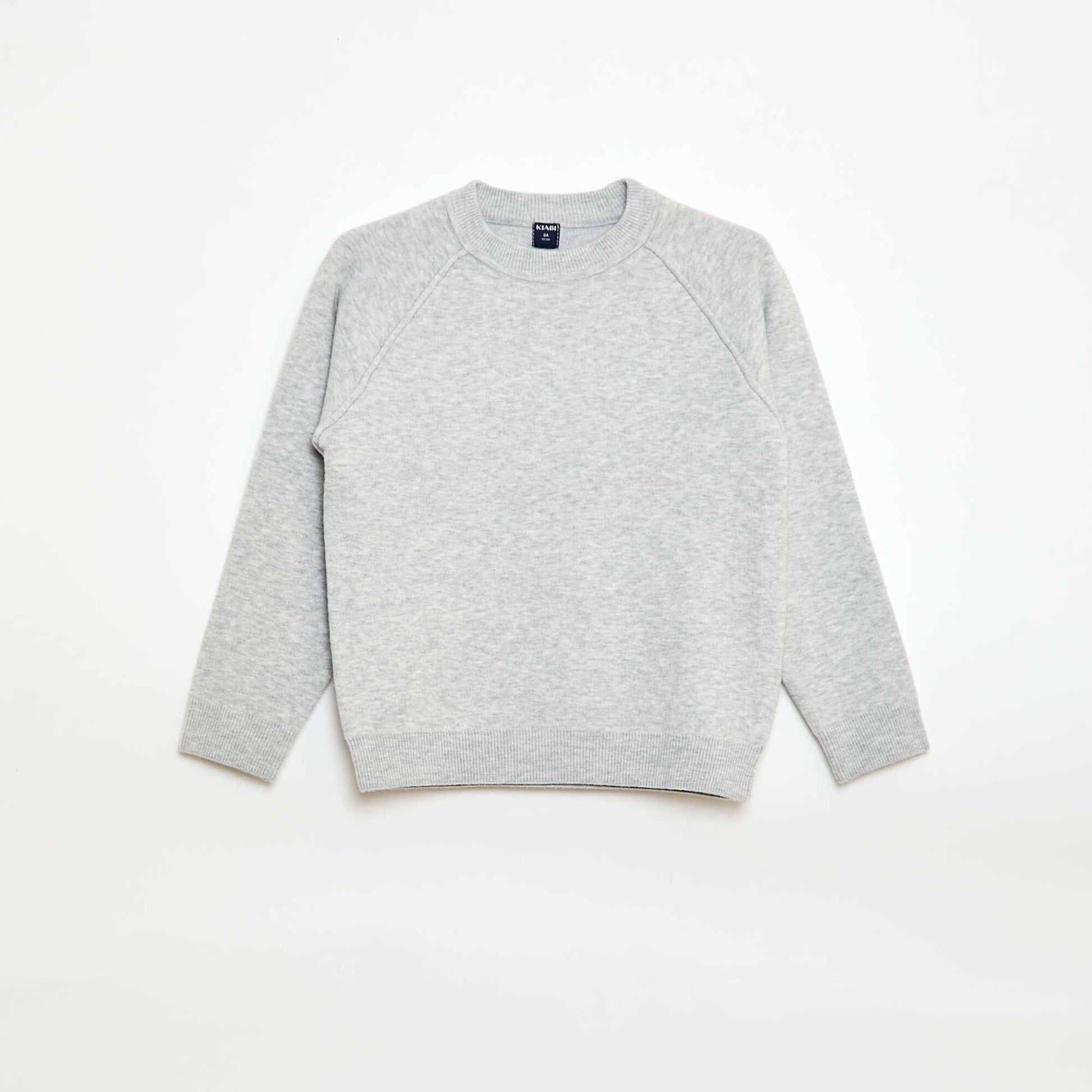 Pull col rond toucher doux GRIS