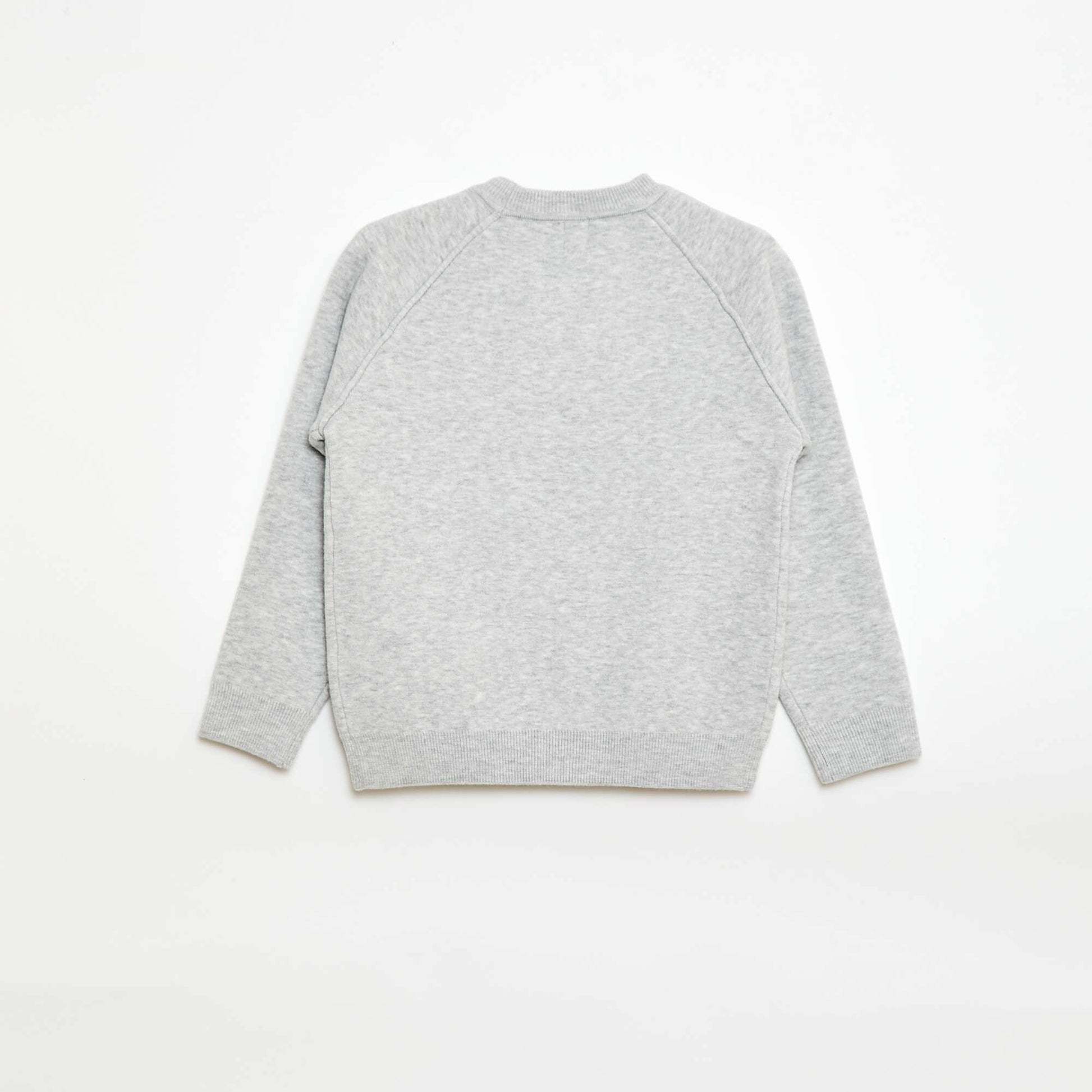 Pull col rond toucher doux GRIS