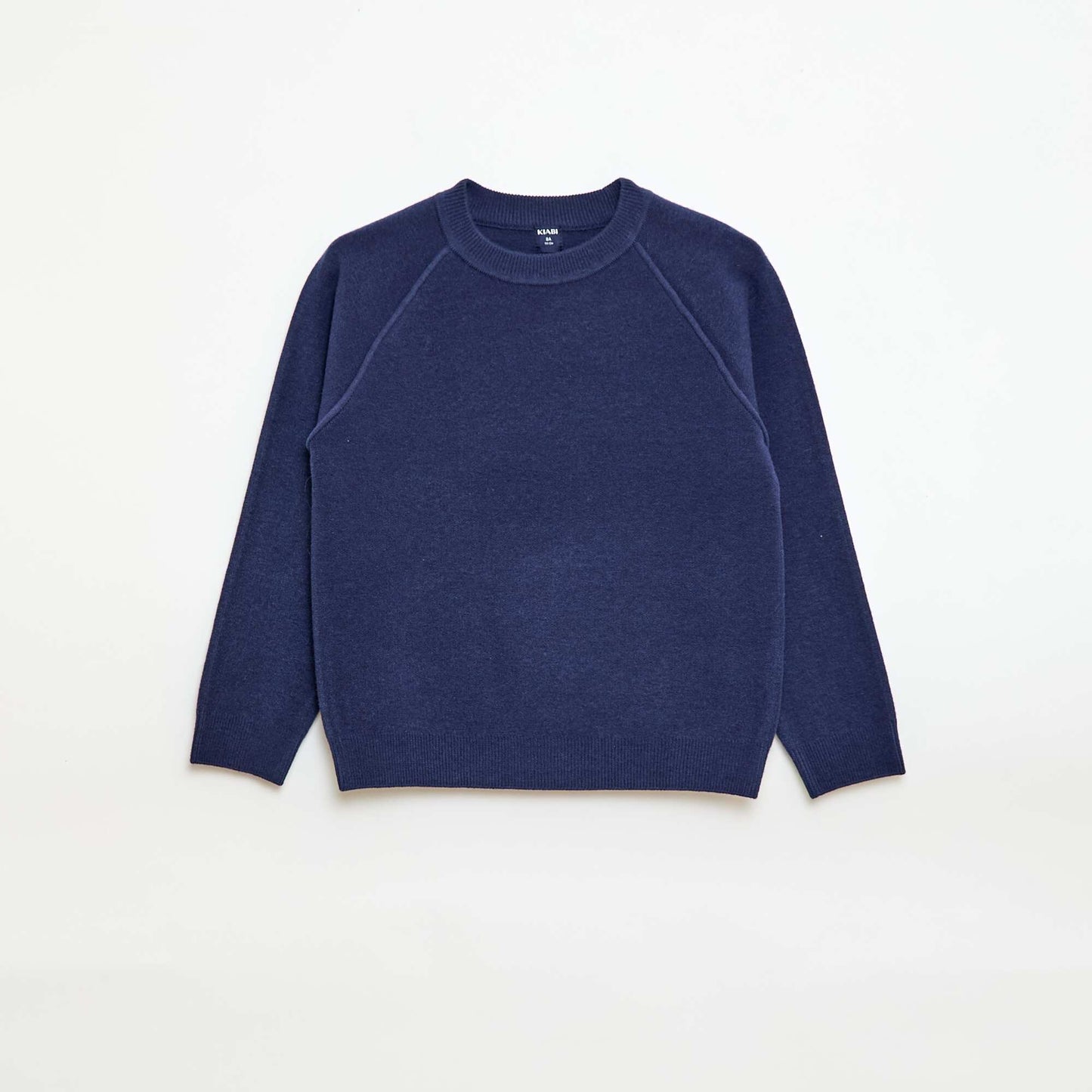 Pull col rond toucher doux BLEU