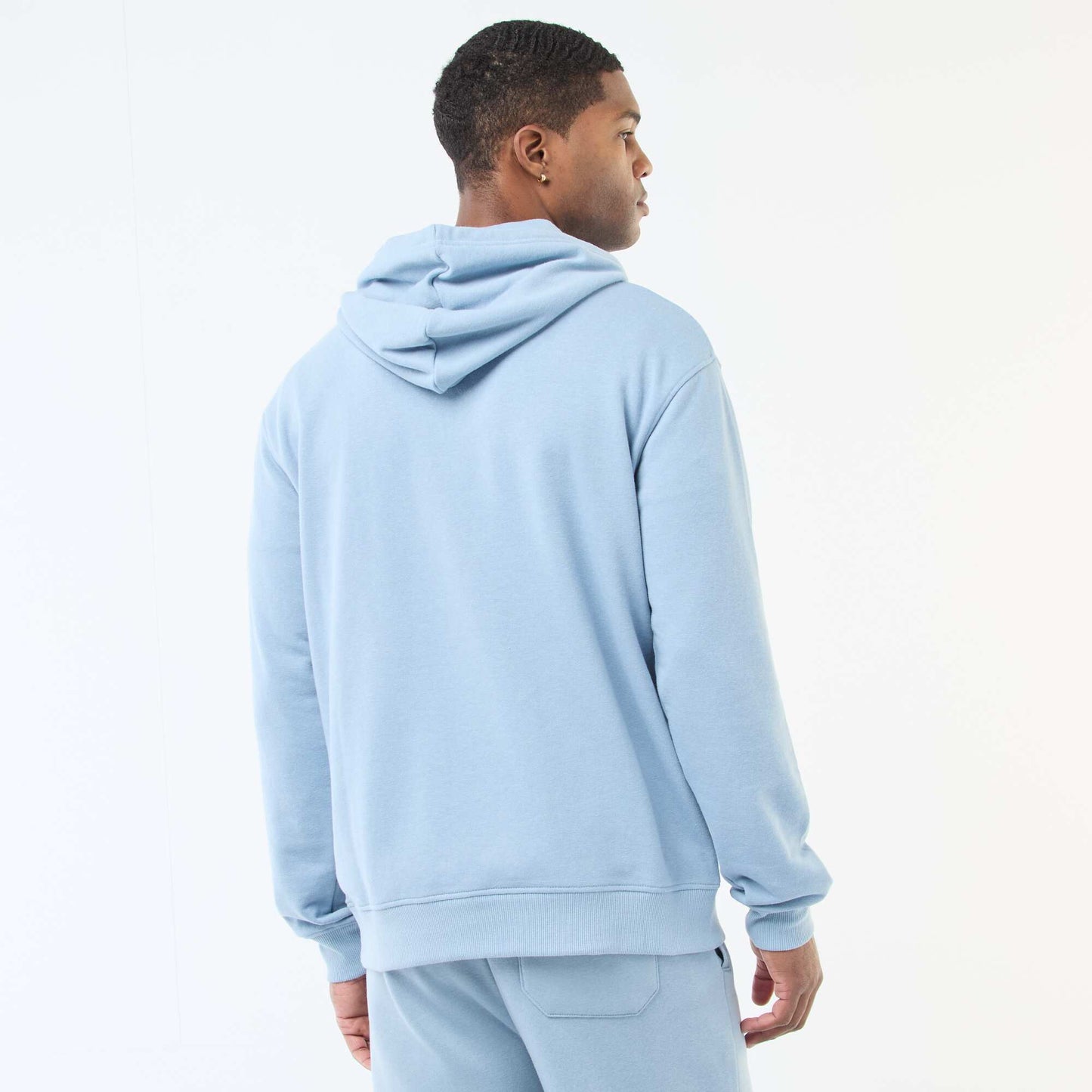 Sweat à capuche en french terry BLEU