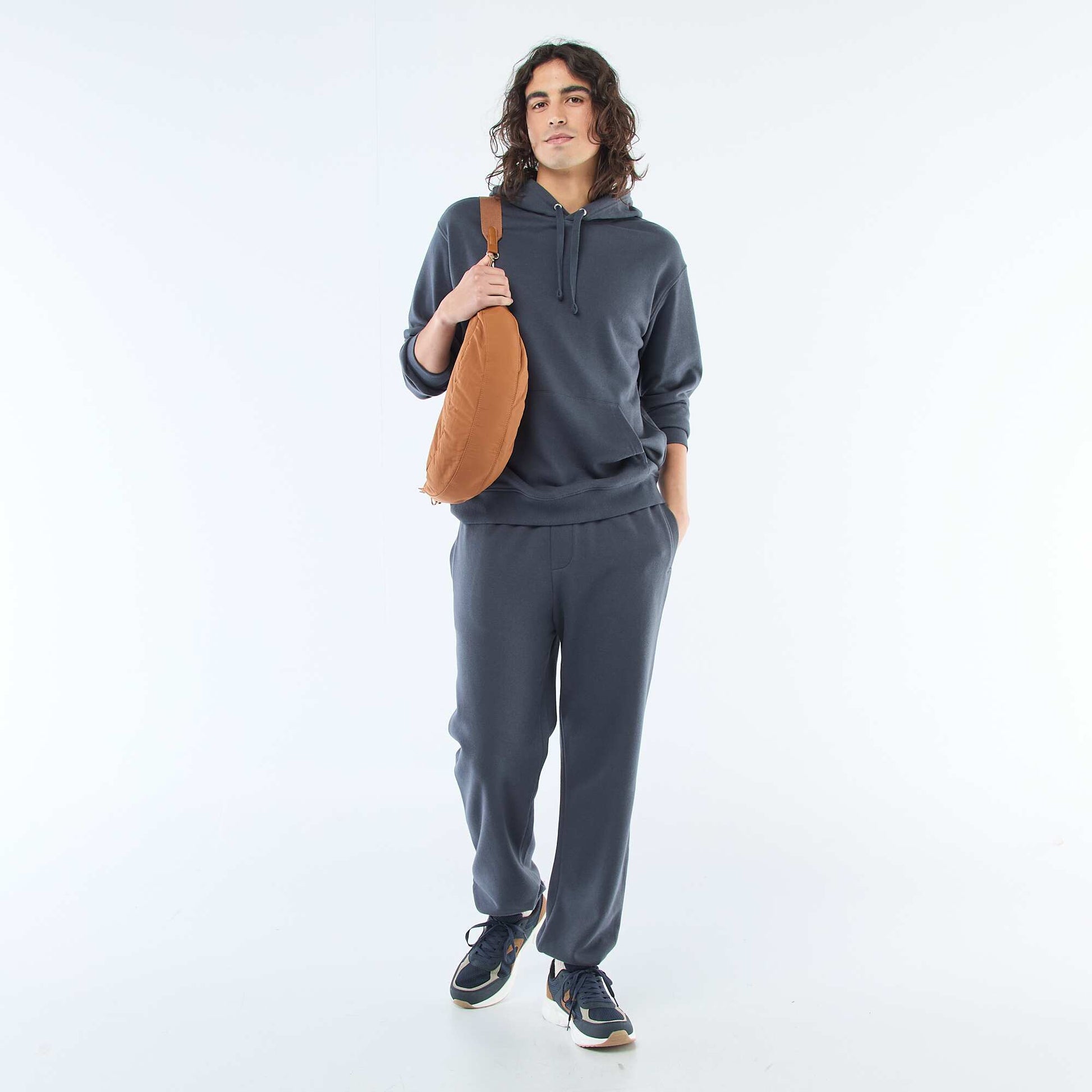 Sweat à capuche en french terry GRIS