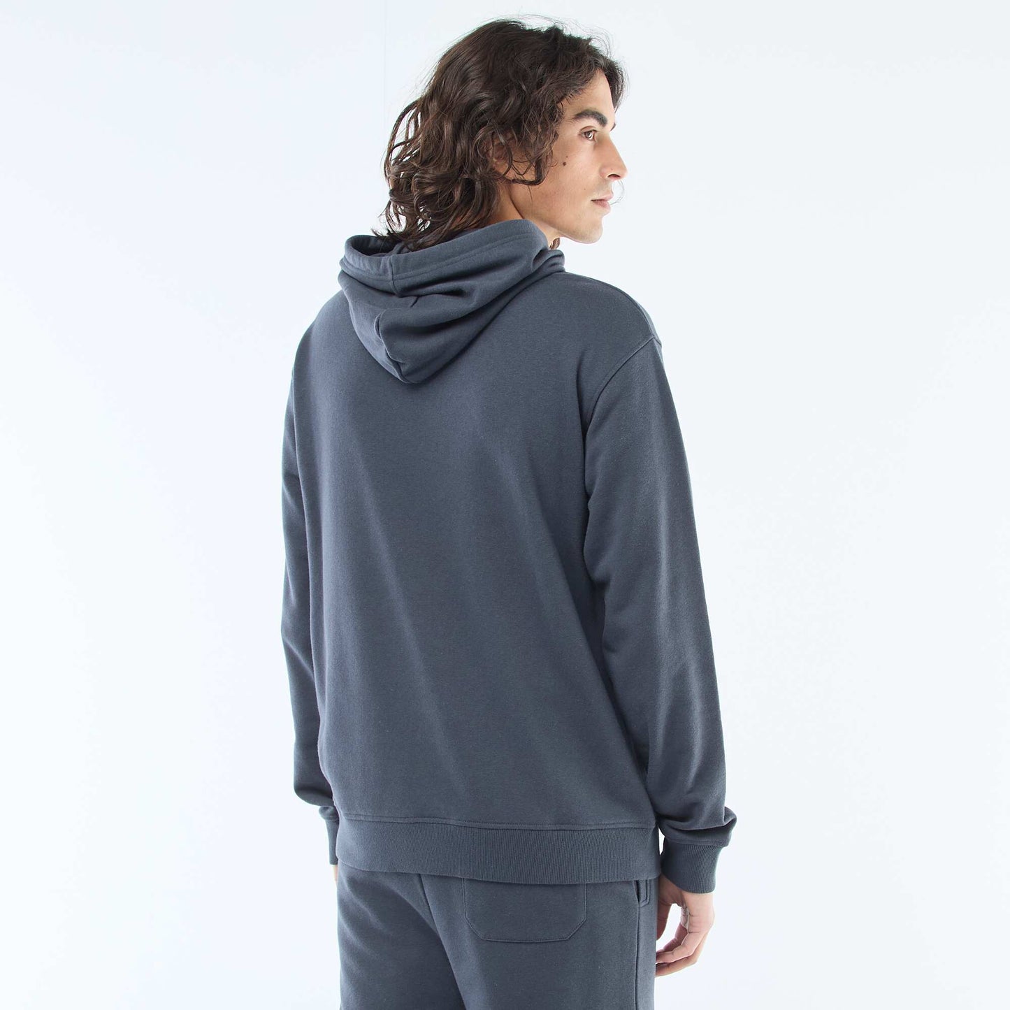 Sweat à capuche en french terry GRIS