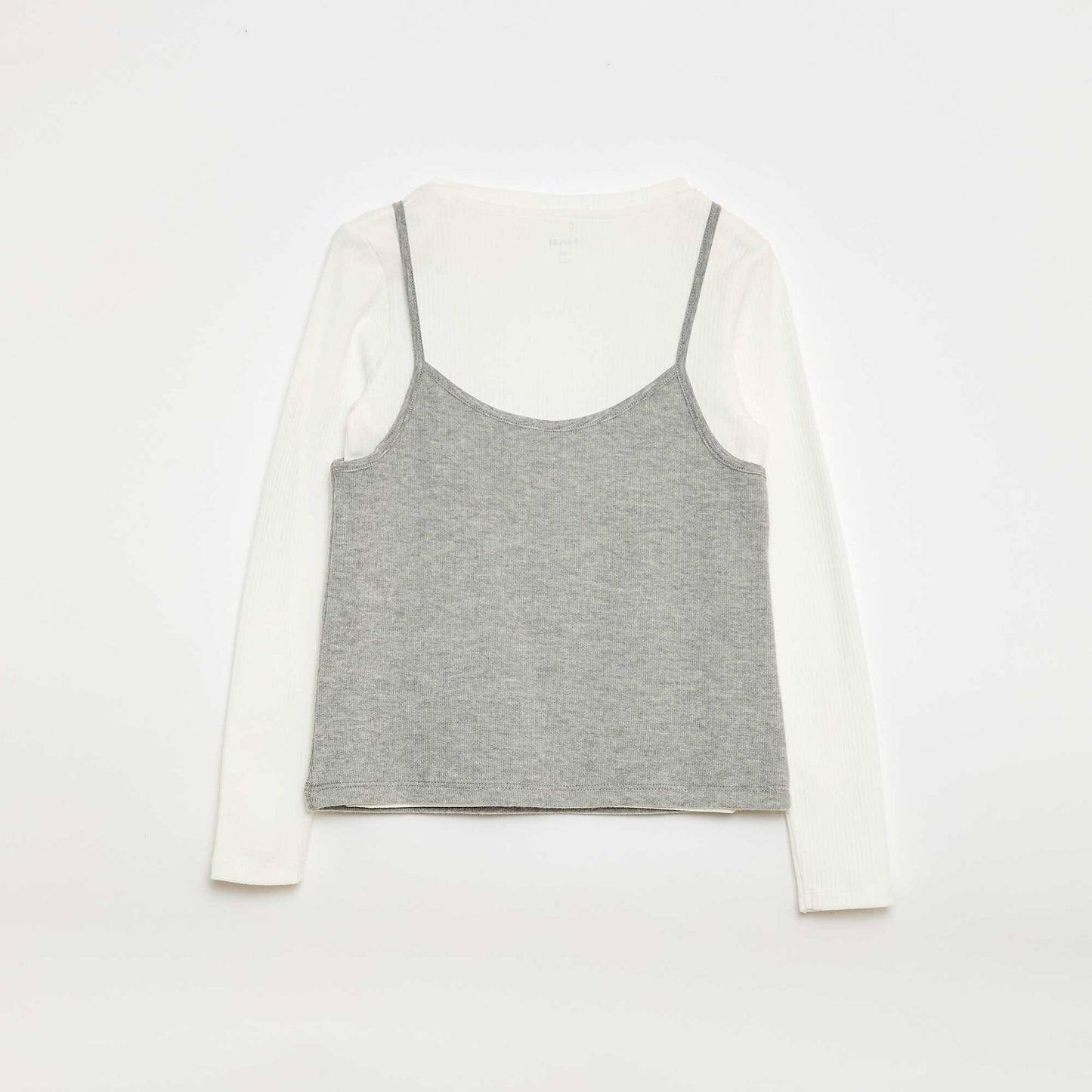 T-shirt effet 2-en-1 avec débardeur BLANC