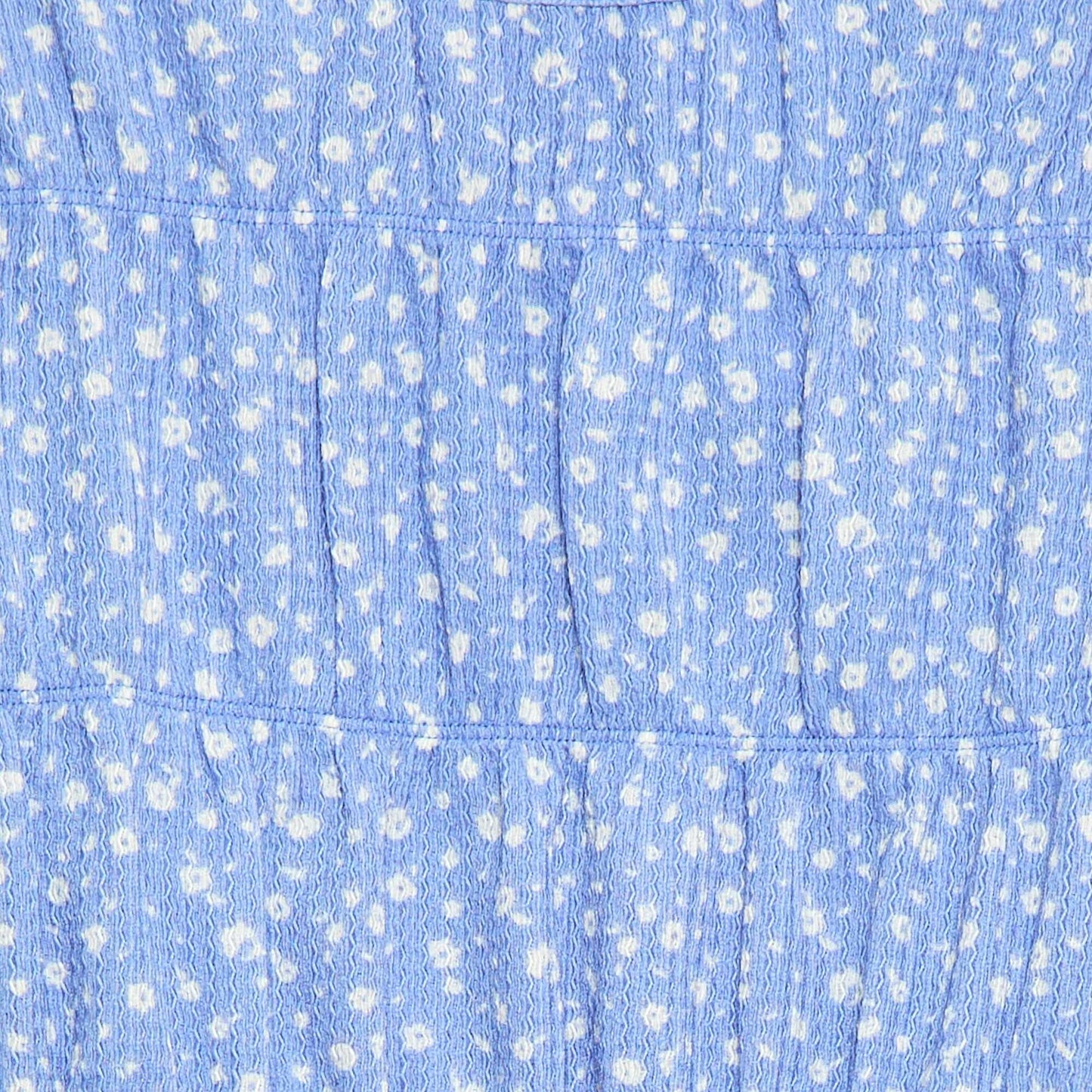 Blouse à motif en maille crêpée BLEU