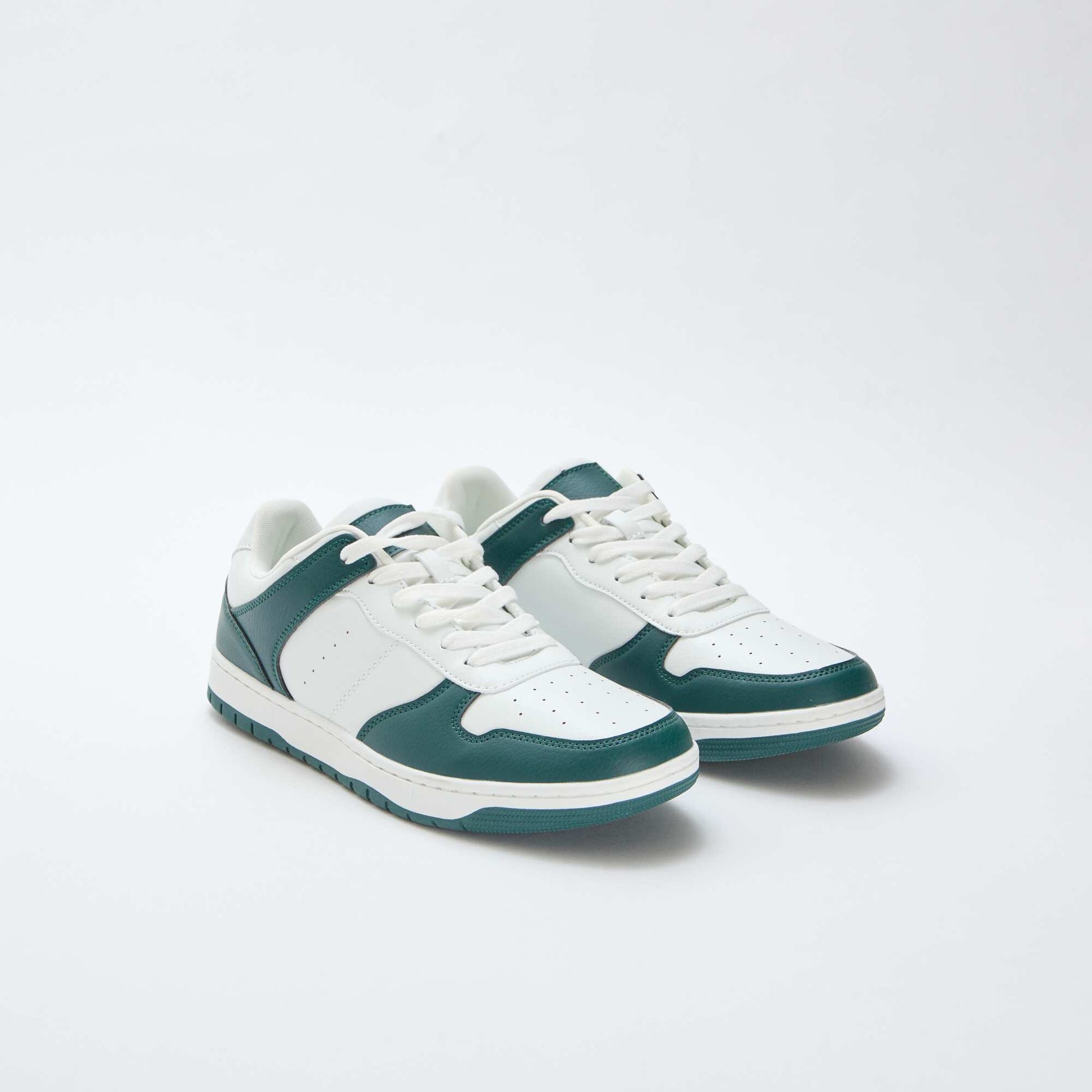 Baskets basses bicolores VERT
