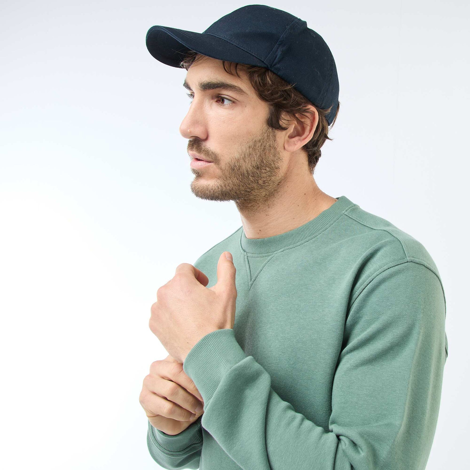 Sweat regular en french terry VERT