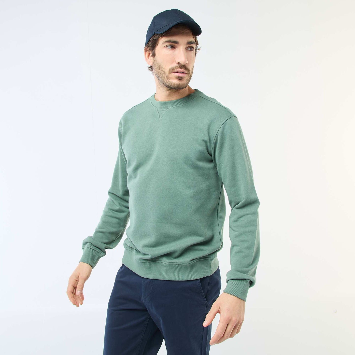 Sweat regular en french terry VERT
