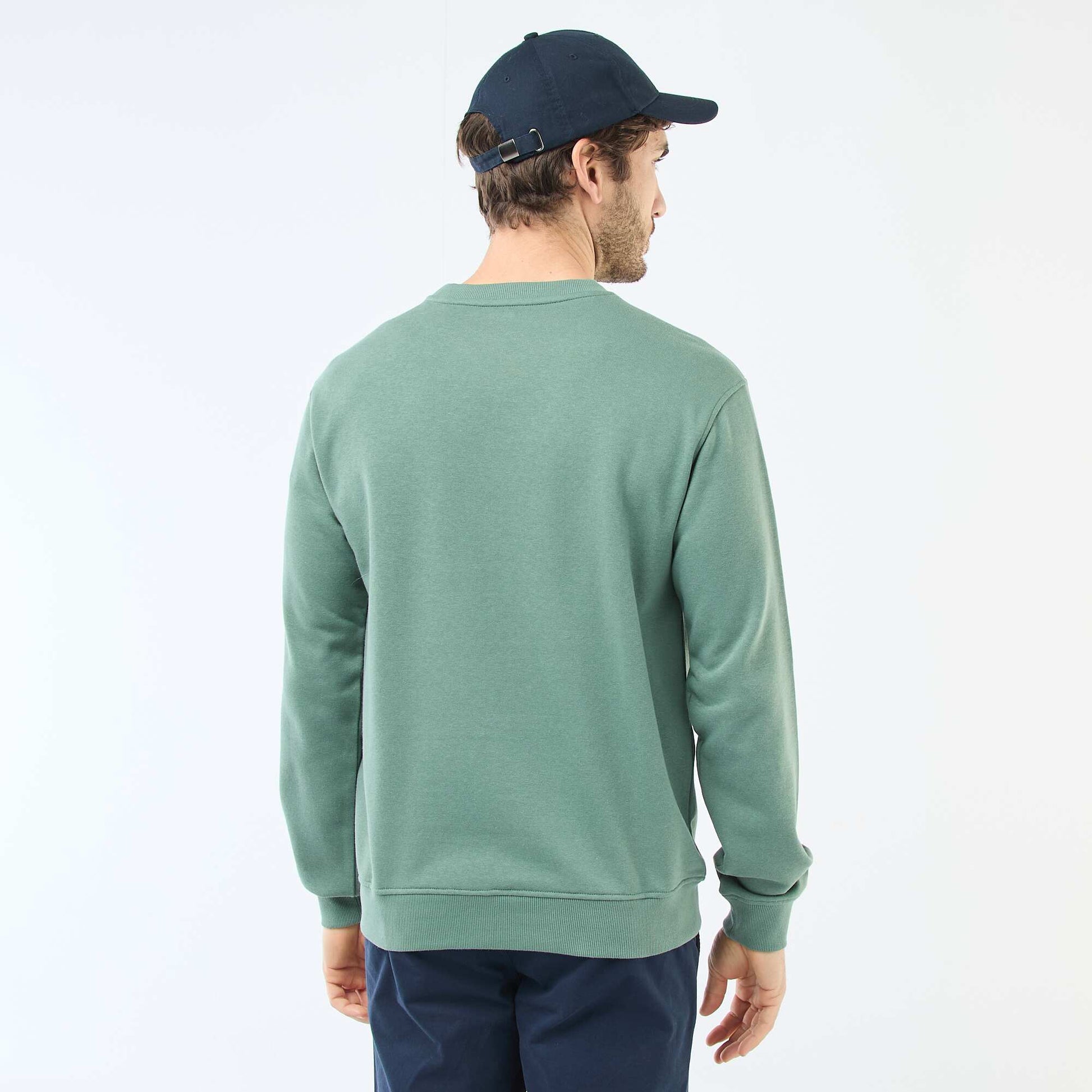 Sweat regular en french terry VERT