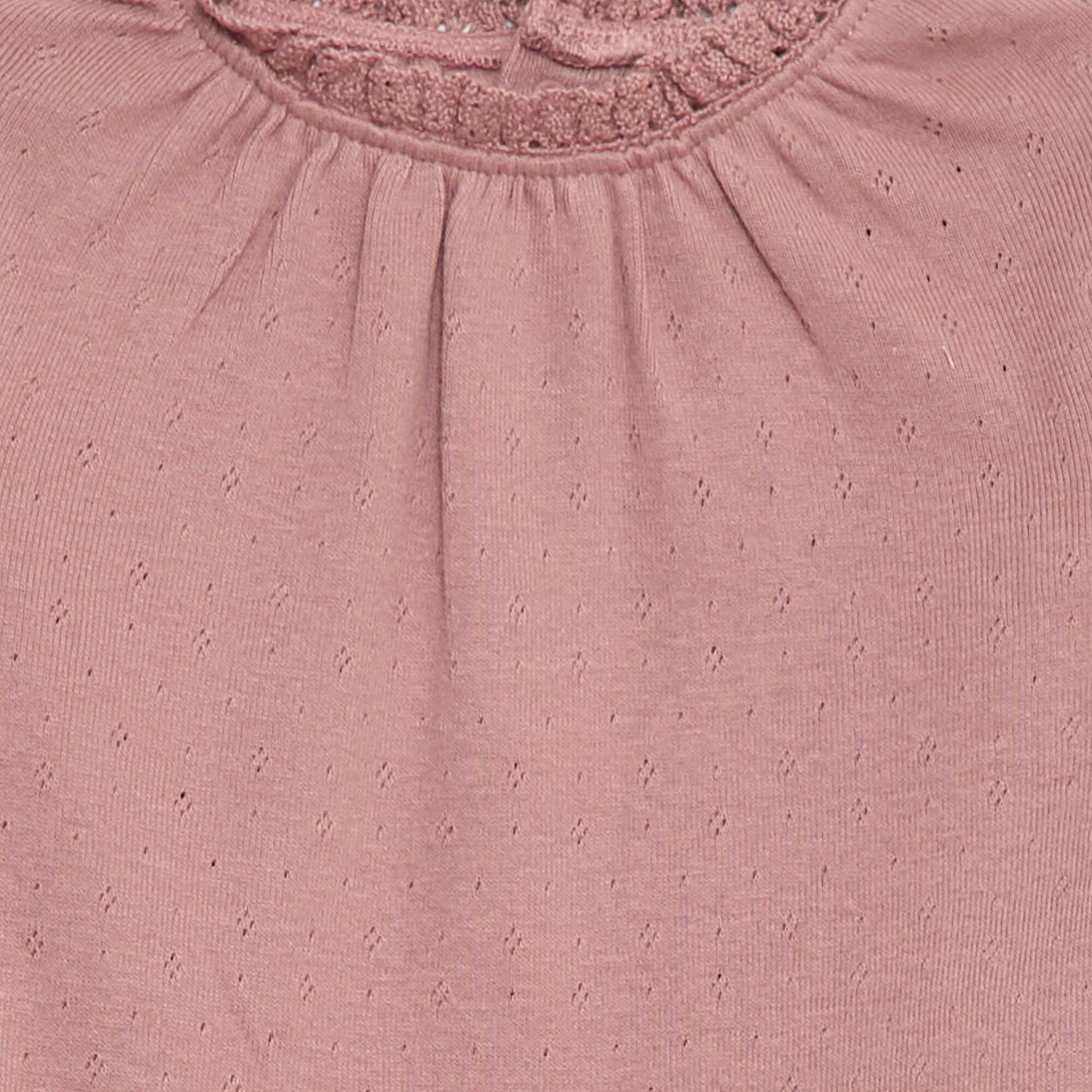 Body à manches longues en maille pointelle ROSE
