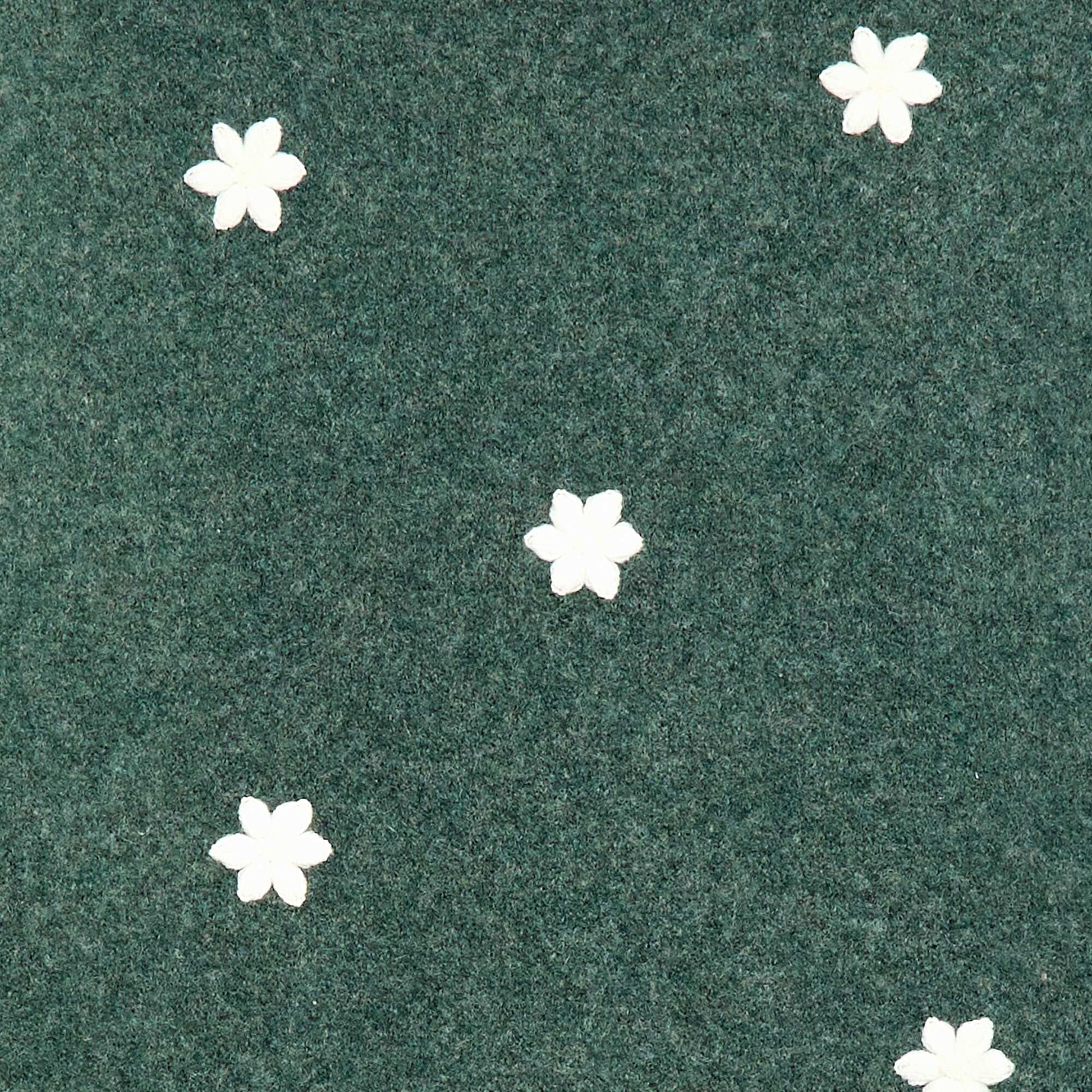 Pull à broderies fleurs VERT