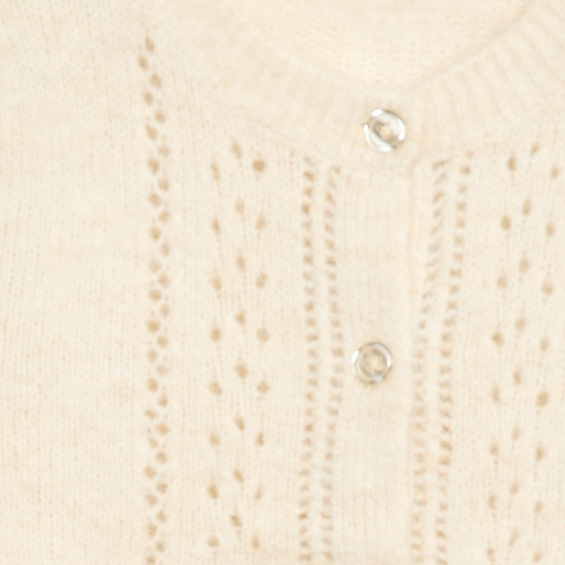 Pull chaud en maille pointelle BEIGE