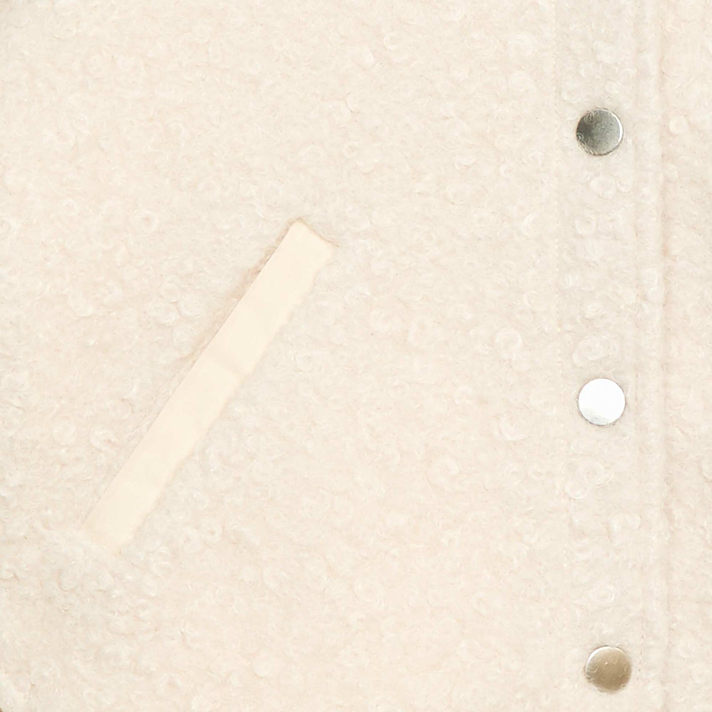 Veste à pressions effet moutonné BLANC