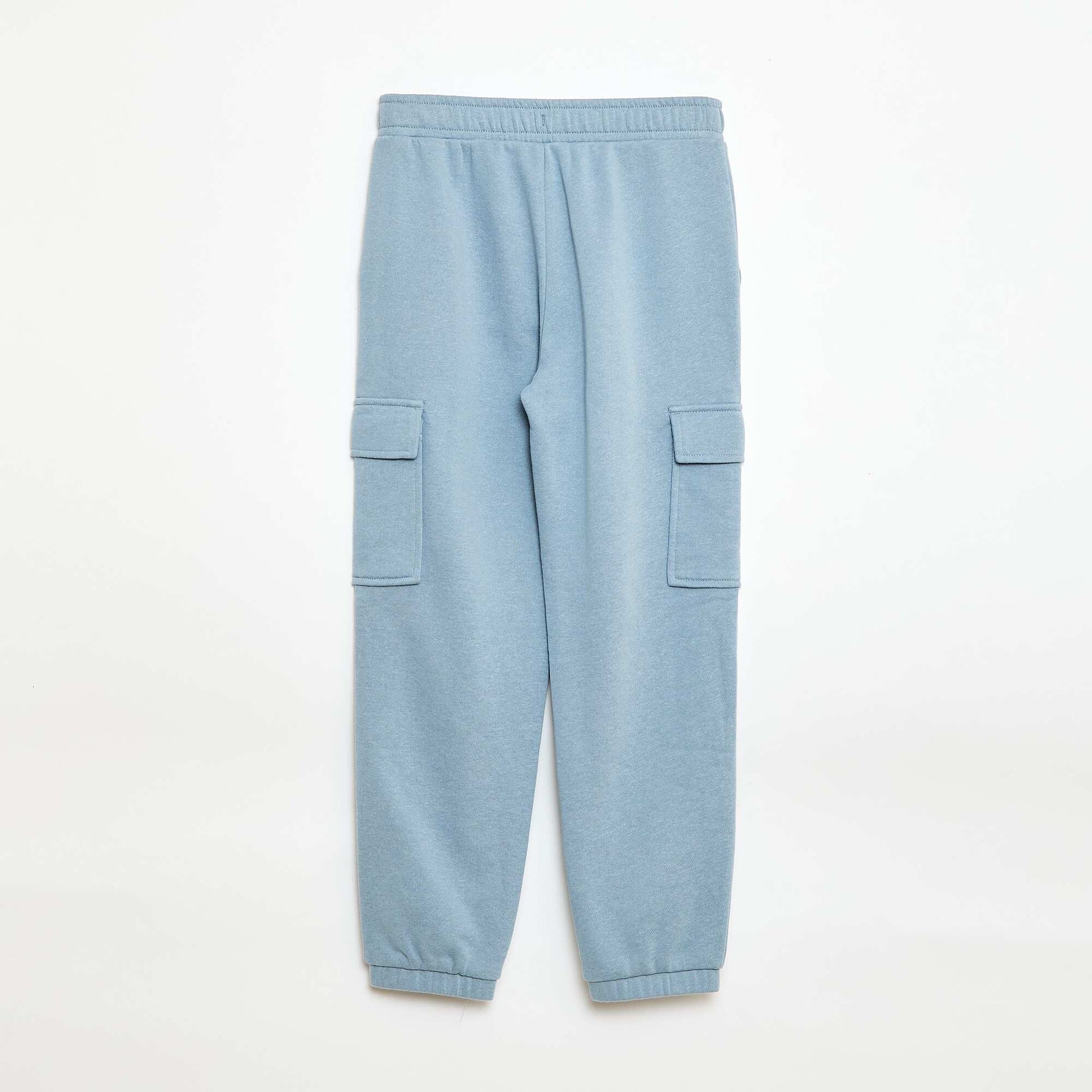 Jogging cargo en french terry BLEU