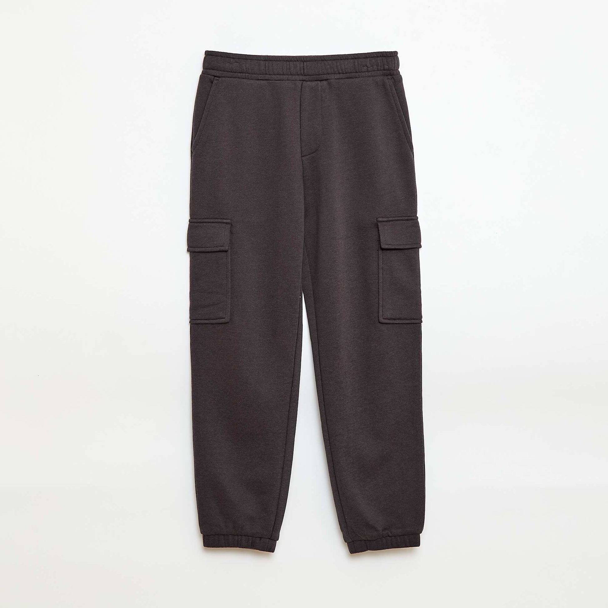 Jogging cargo en french terry NOIR