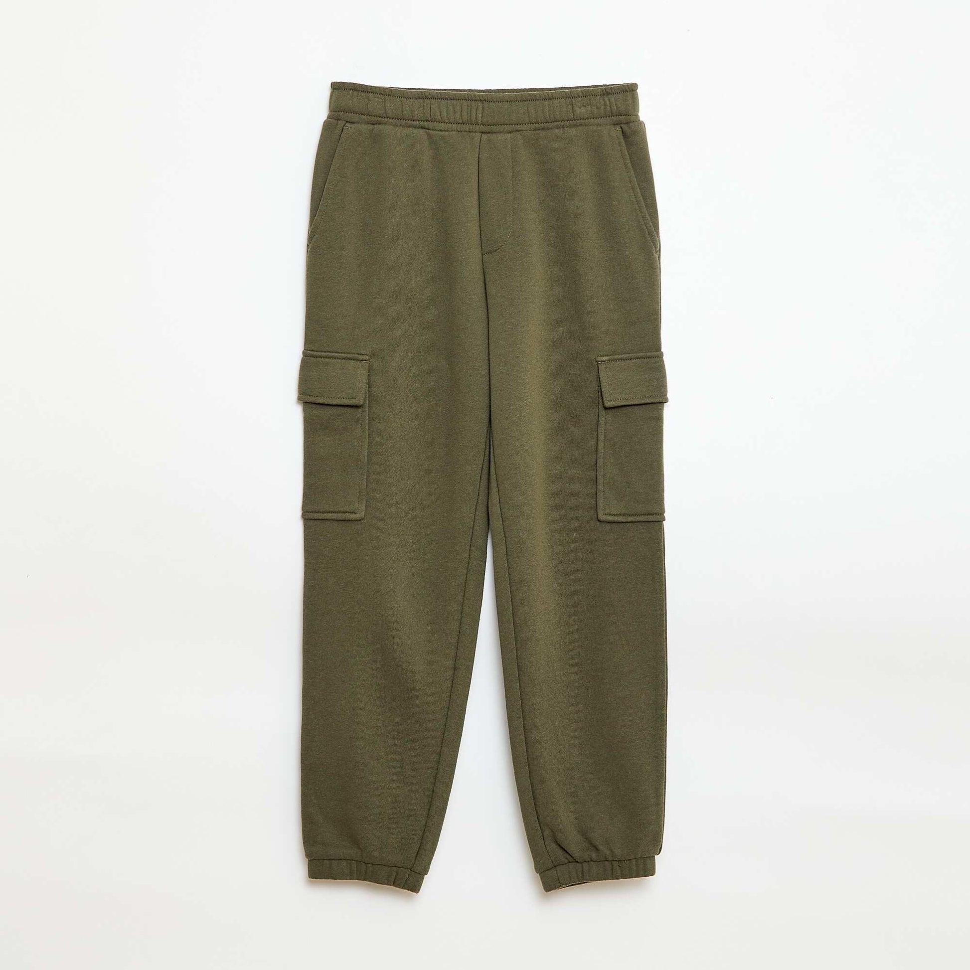Jogging cargo en french terry VERT