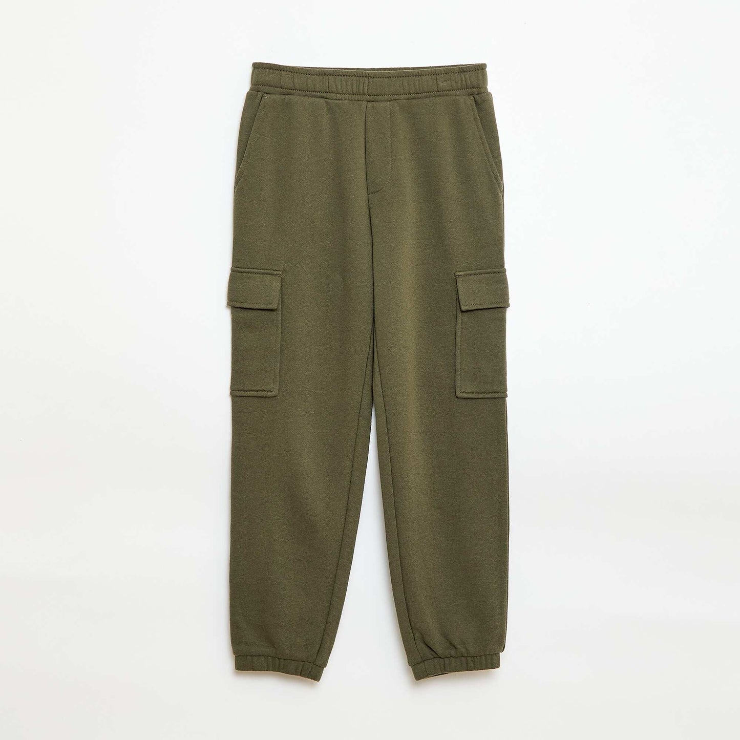 Jogging cargo en french terry VERT