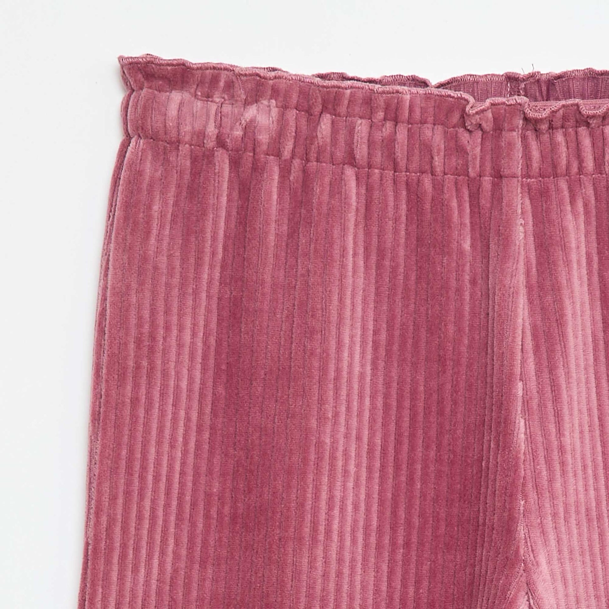 Pantalon legging wide leg en velours côtelé ROSE