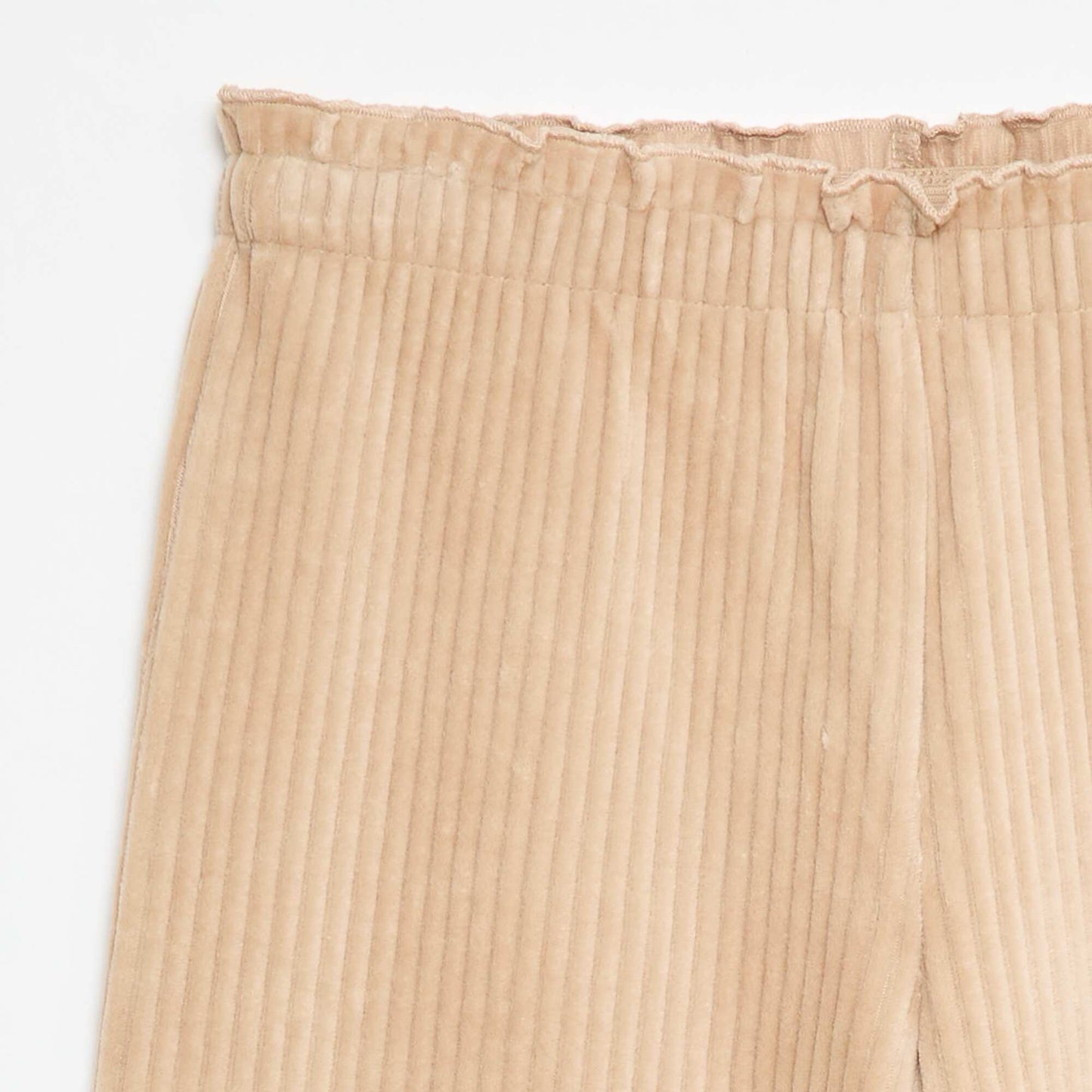 Pantalon legging wide leg en velours côtelé BEIGE
