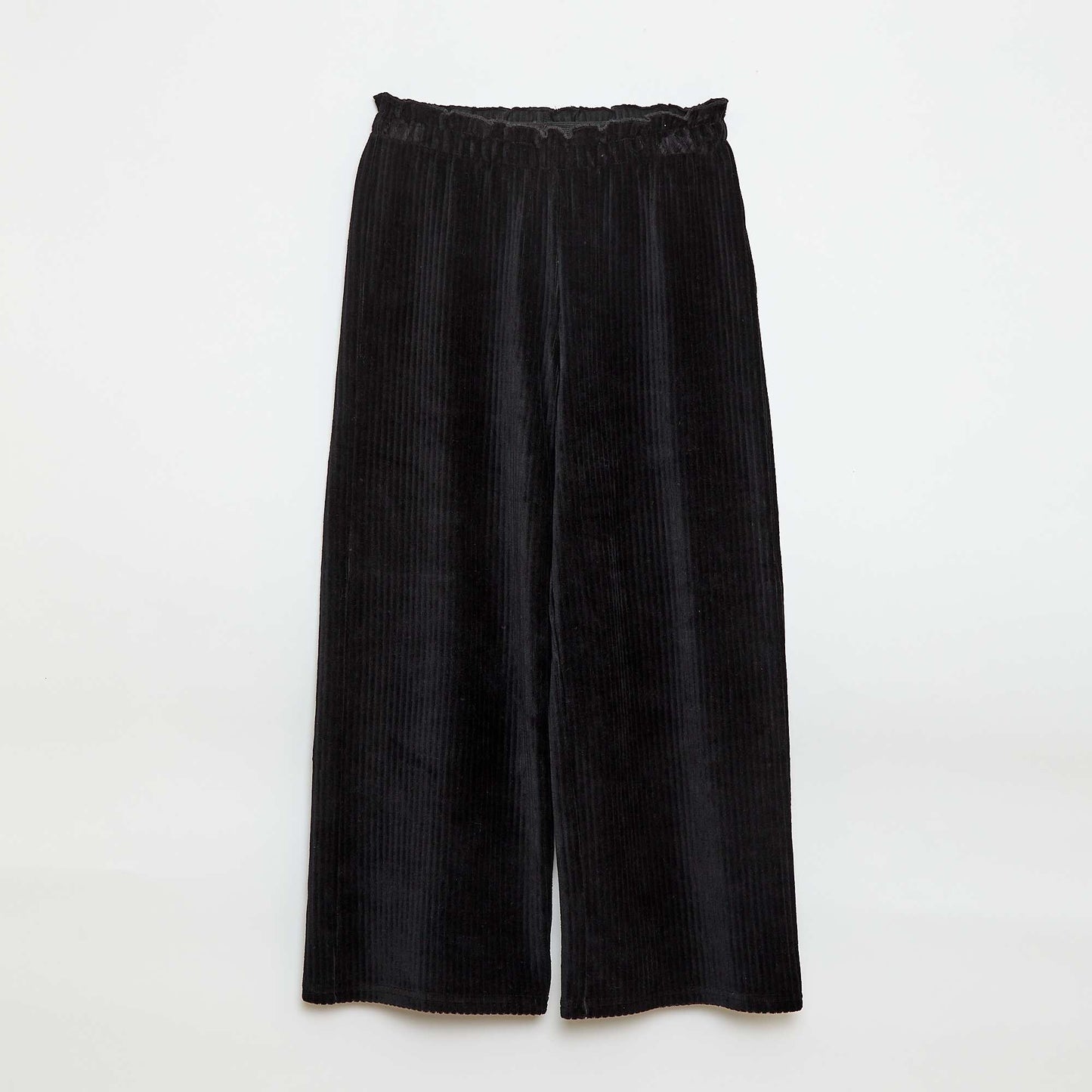 Pantalon legging wide leg en velours côtelé NOIR