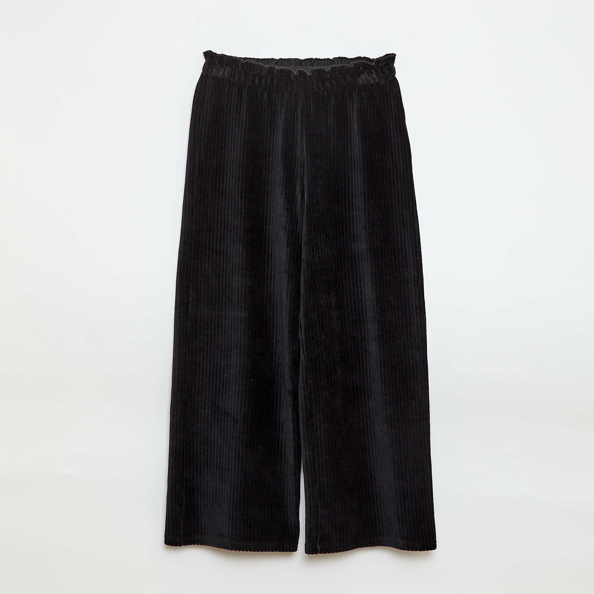 Pantalon legging wide leg en velours côtelé NOIR