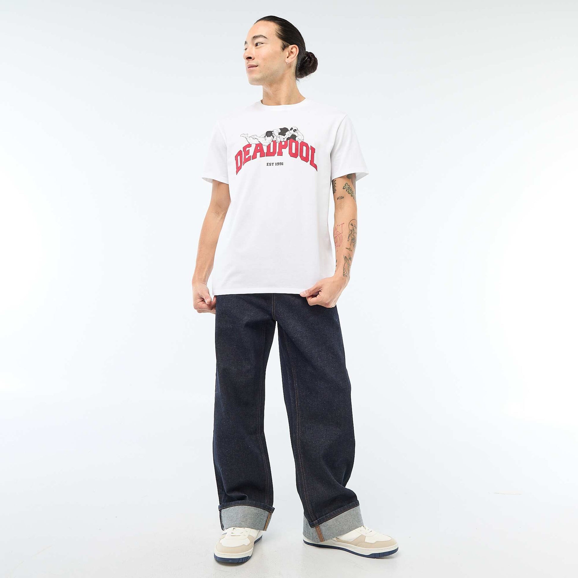 T-shirt 'Deadpool' 'Marvel' BLANC