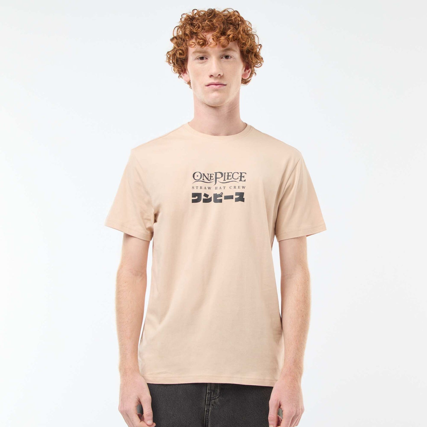 Tee-shirt long imprimé 'One Piece' BEIGE