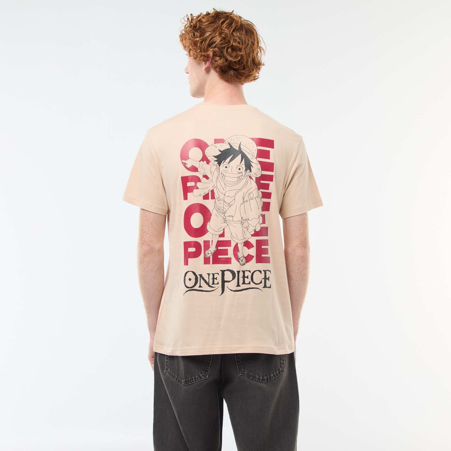 Tee-shirt long imprimé 'One Piece' BEIGE