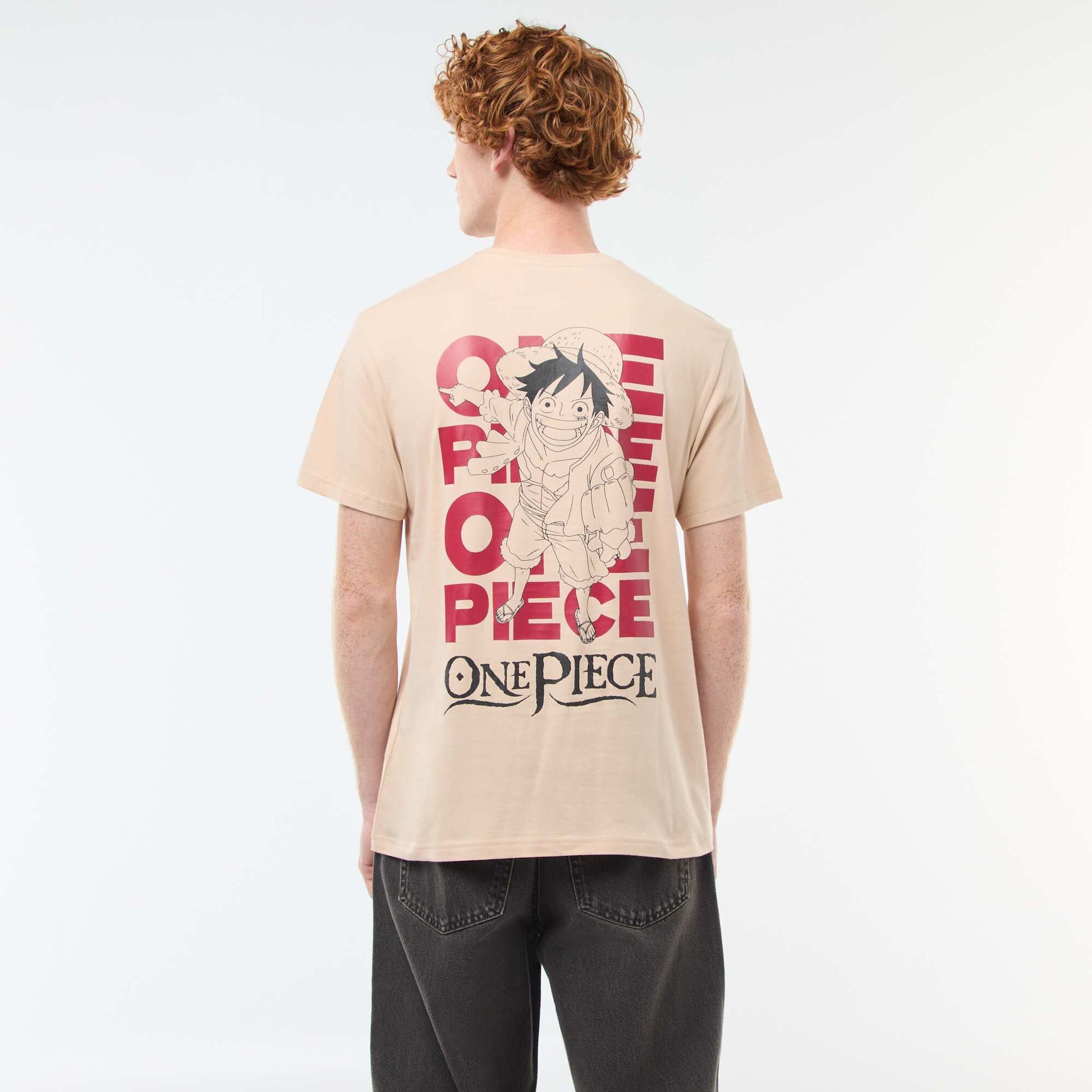 Tee-shirt long imprimé 'One Piece' BEIGE