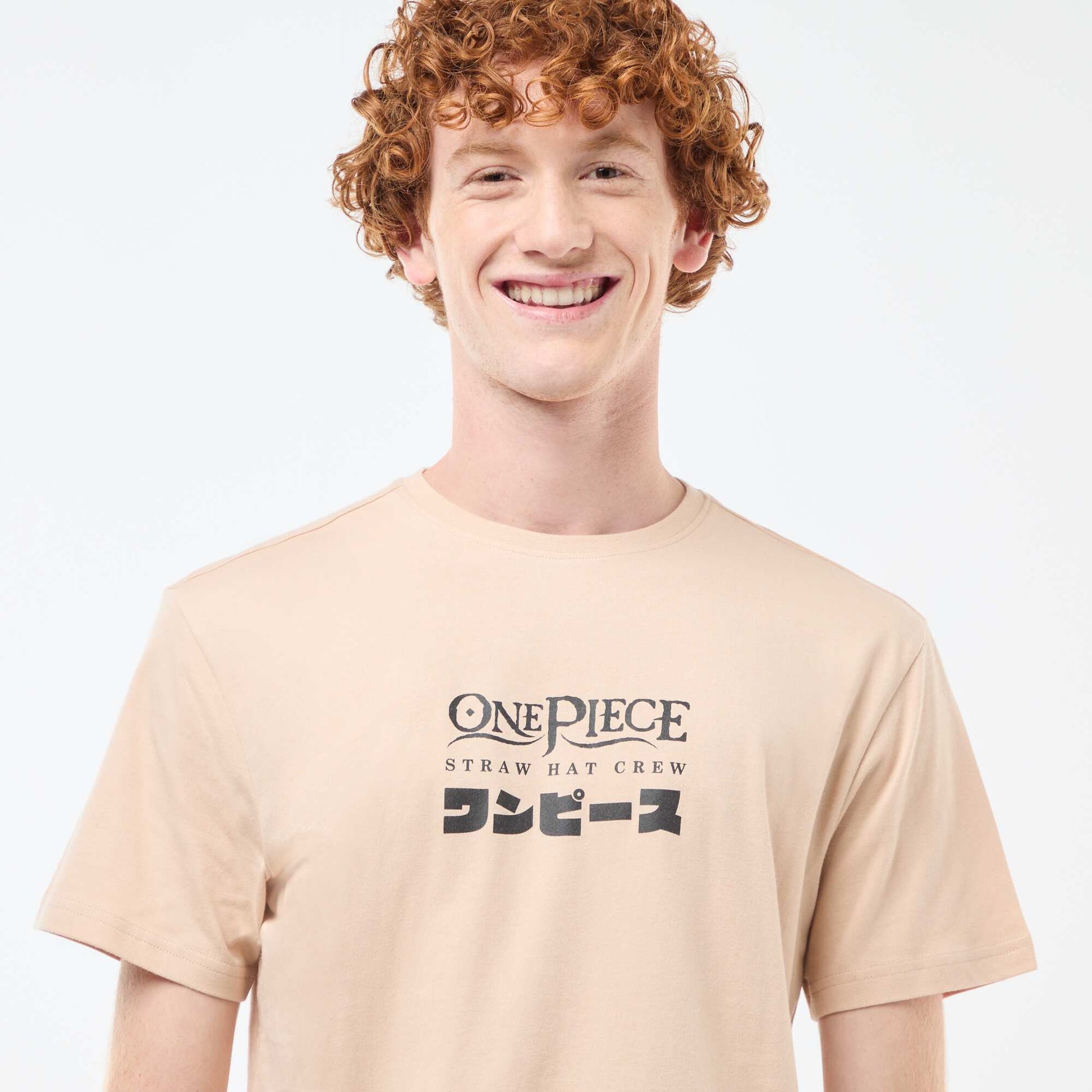 Tee-shirt long imprimé 'One Piece' BEIGE
