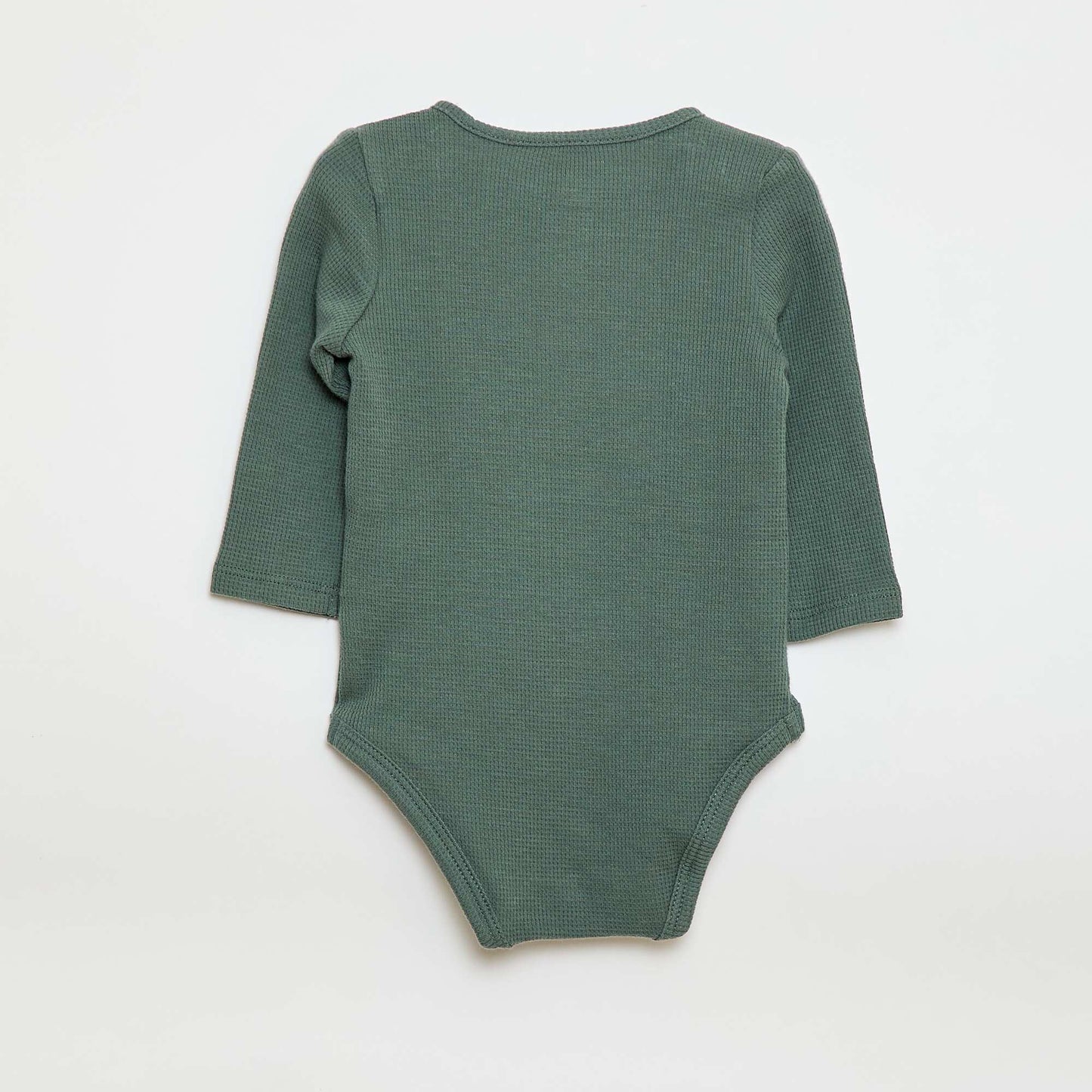 Body manches longues maille gaufrée VERT
