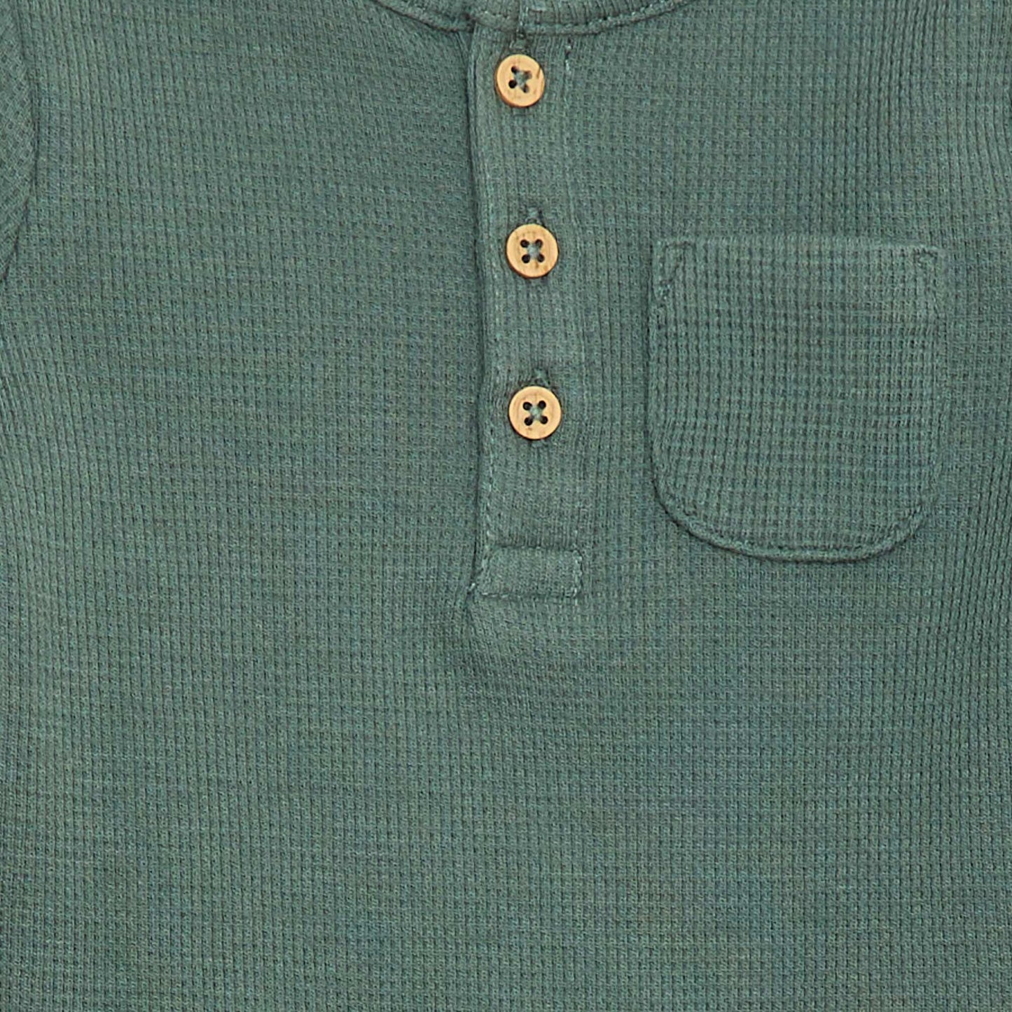 Body manches longues maille gaufrée VERT