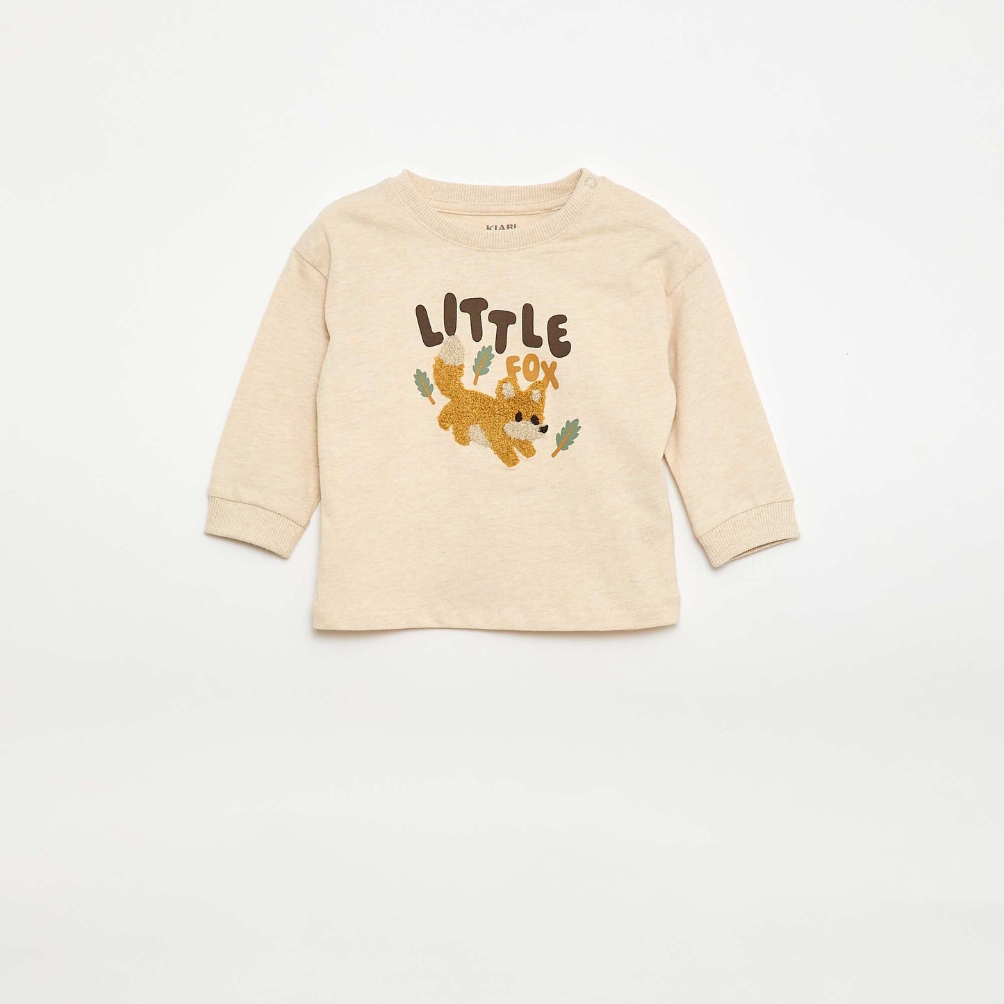 T-shirt animé maille bouclette BEIGE
