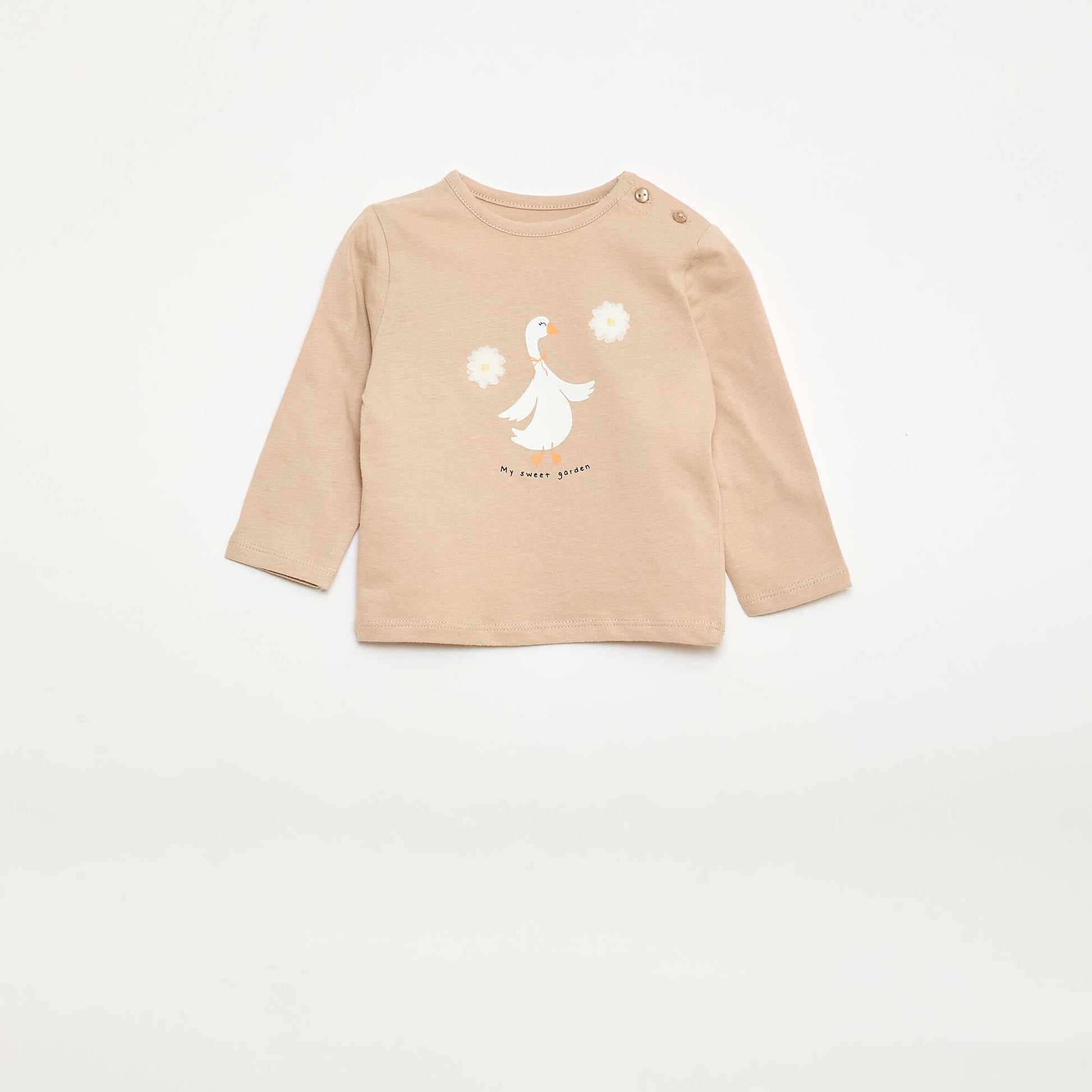 T-shirt imprimé fantaisie BEIGE