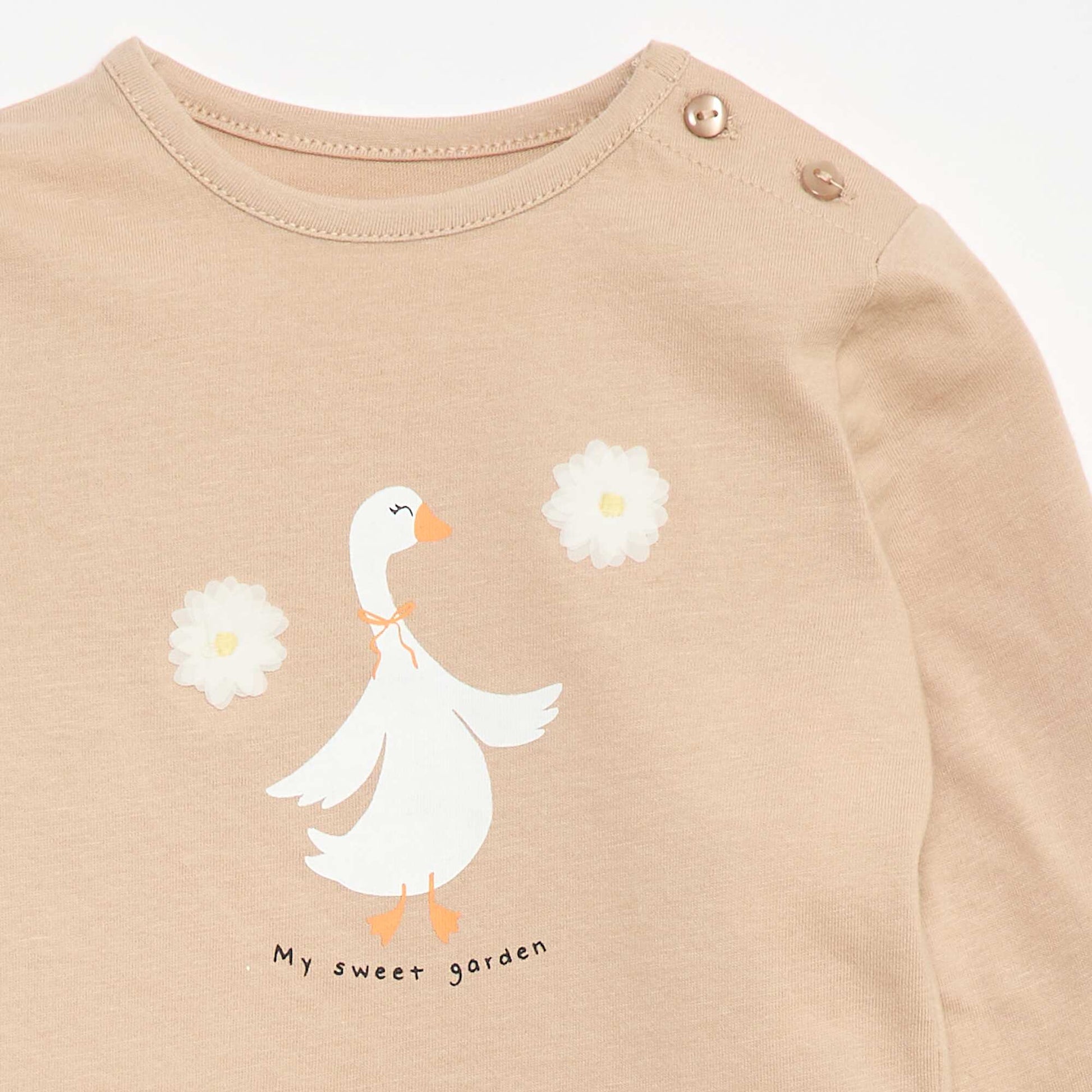 T-shirt imprimé fantaisie BEIGE