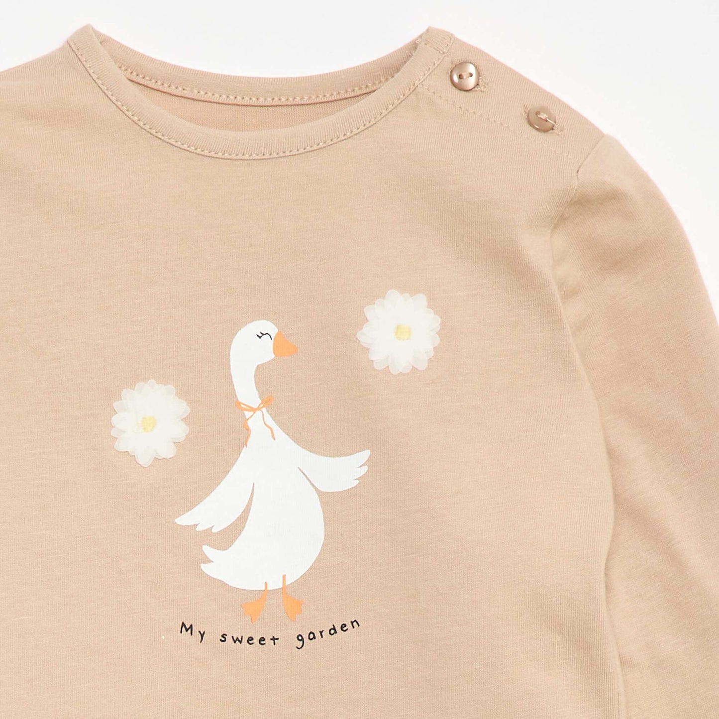 T-shirt imprimé fantaisie BEIGE